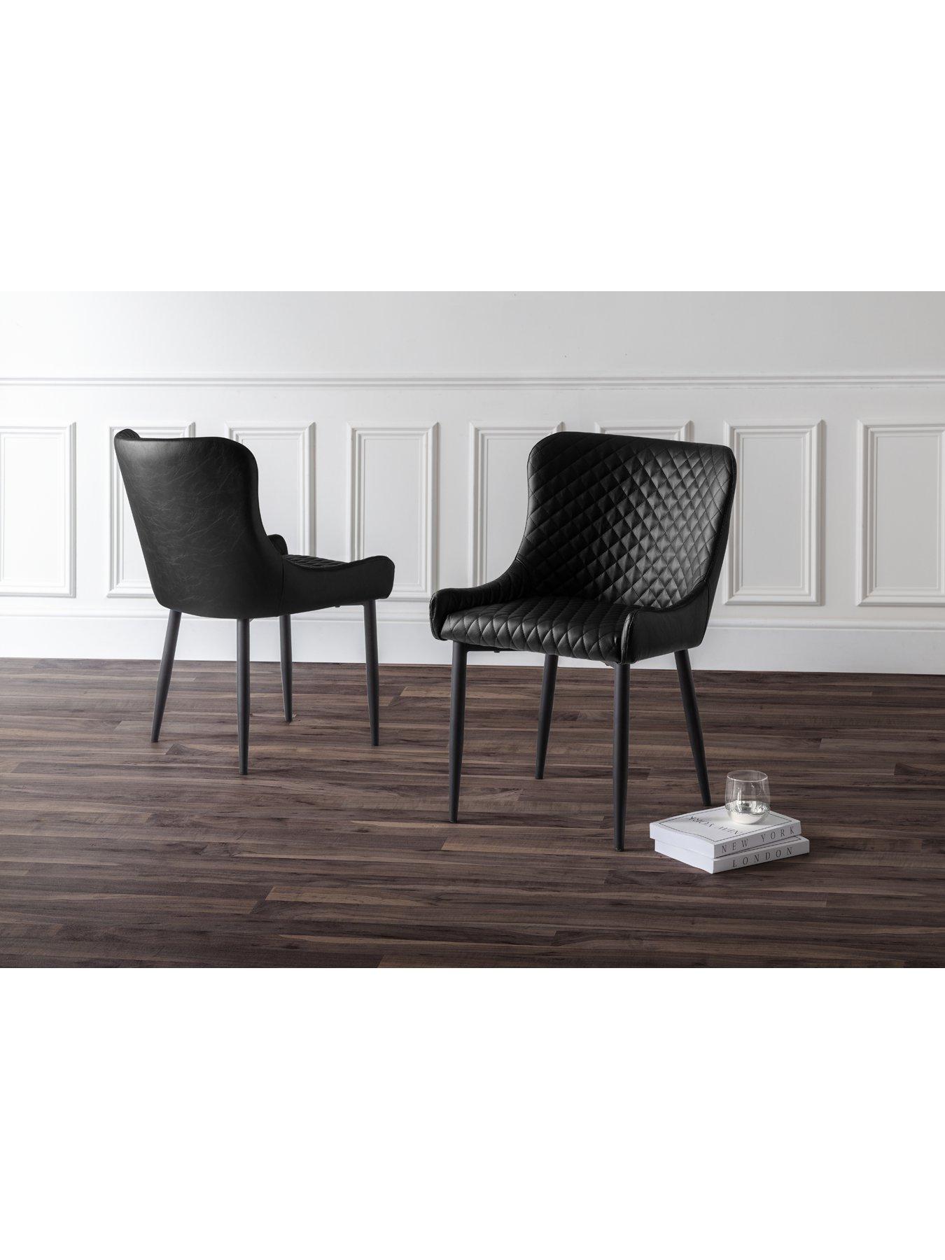 julian-bowen-luxe-pair-of-faux-leather-dining-chairs-black