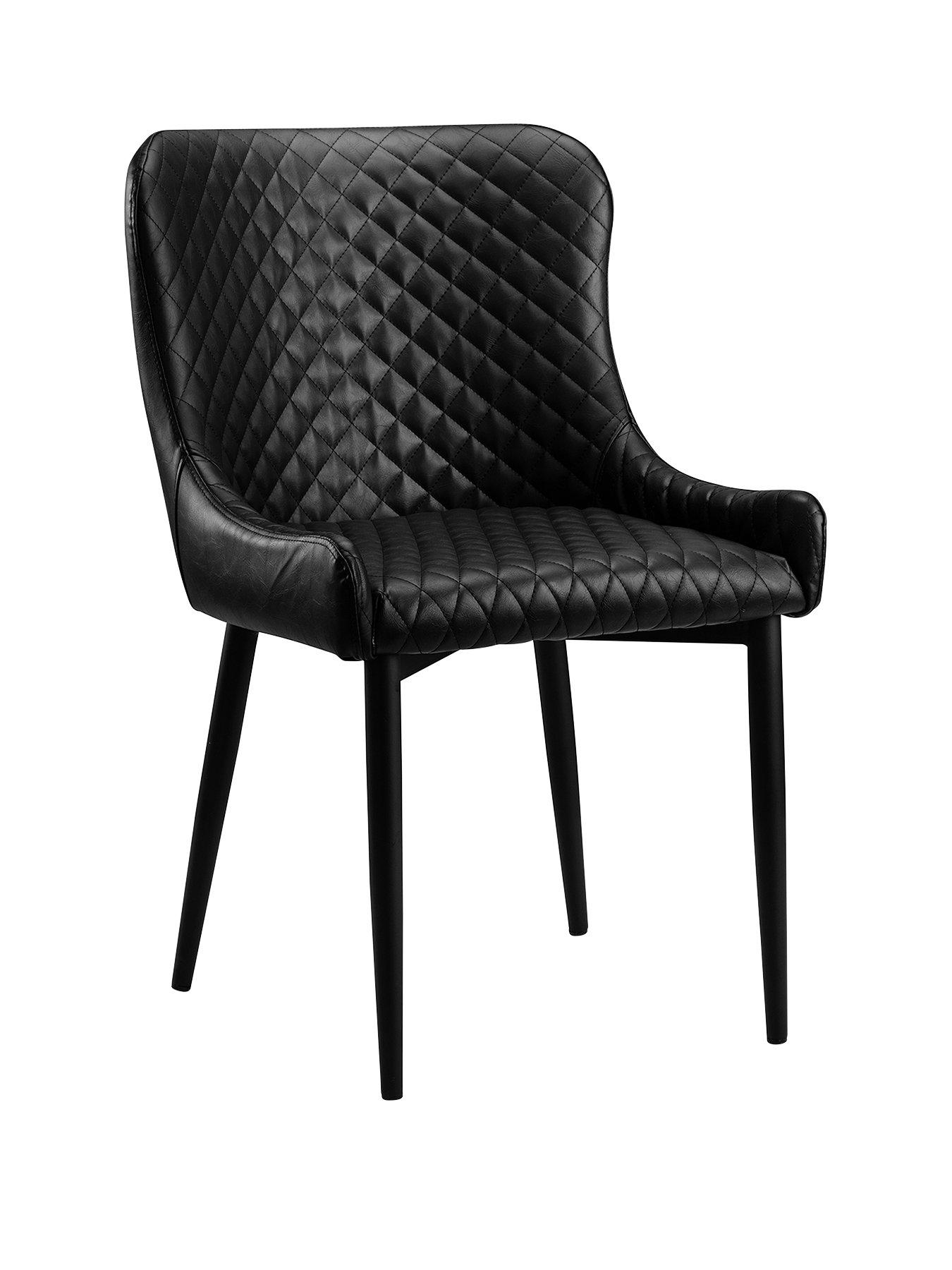 julian-bowen-luxe-pair-of-faux-leather-dining-chairs-blackstillFront