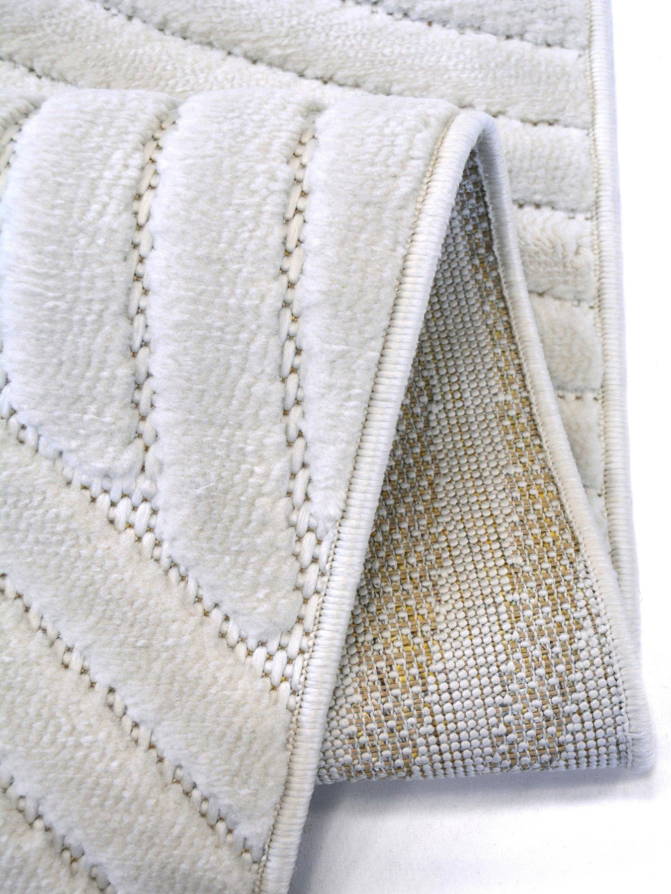 Image 5 of 6 of The Very Collection Malmo Carved Indoor/Outdoor Rug - White
