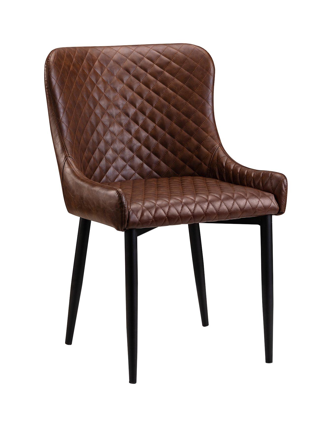 julian-bowen-luxe-set-of-2-faux-leather-dining-chairsfront