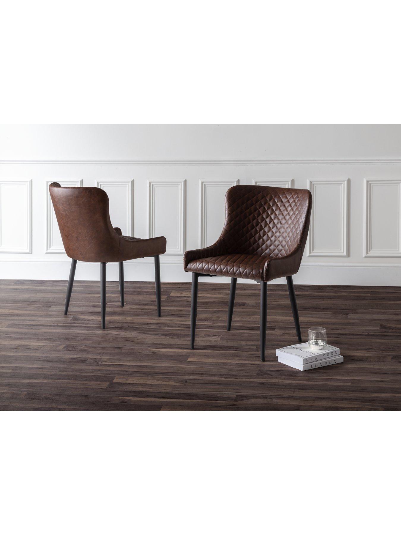 julian-bowen-luxe-set-of-2-faux-leather-dining-chairsdetail