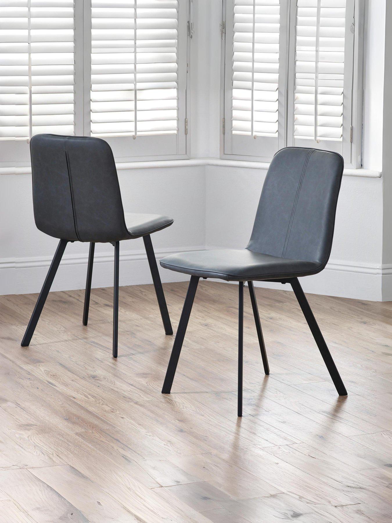 Julian Bowen Goya Pair of Dining Chairs - Black
