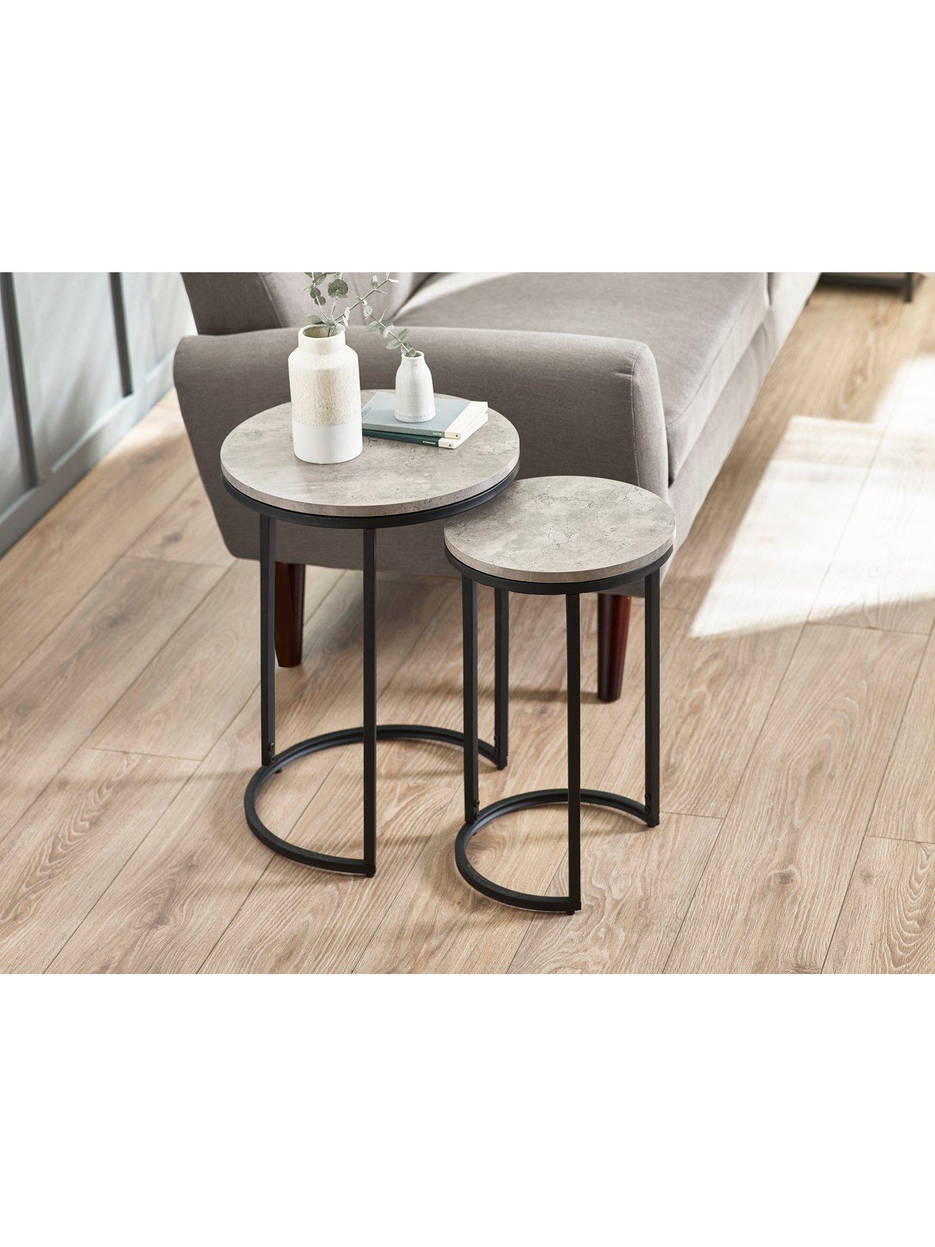 Image 1 of 2 of Julian Bowen Staten Round Nesting Side Tables