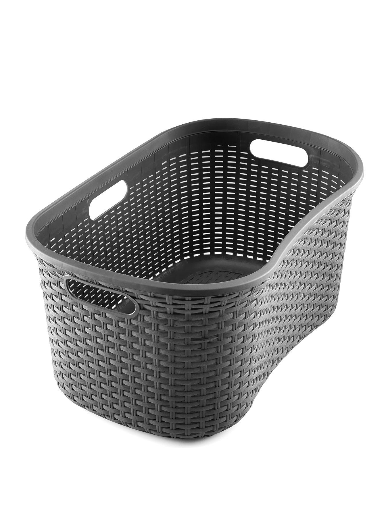 Buy Addis Rattan 50 Litre Laundry Basket - Grey