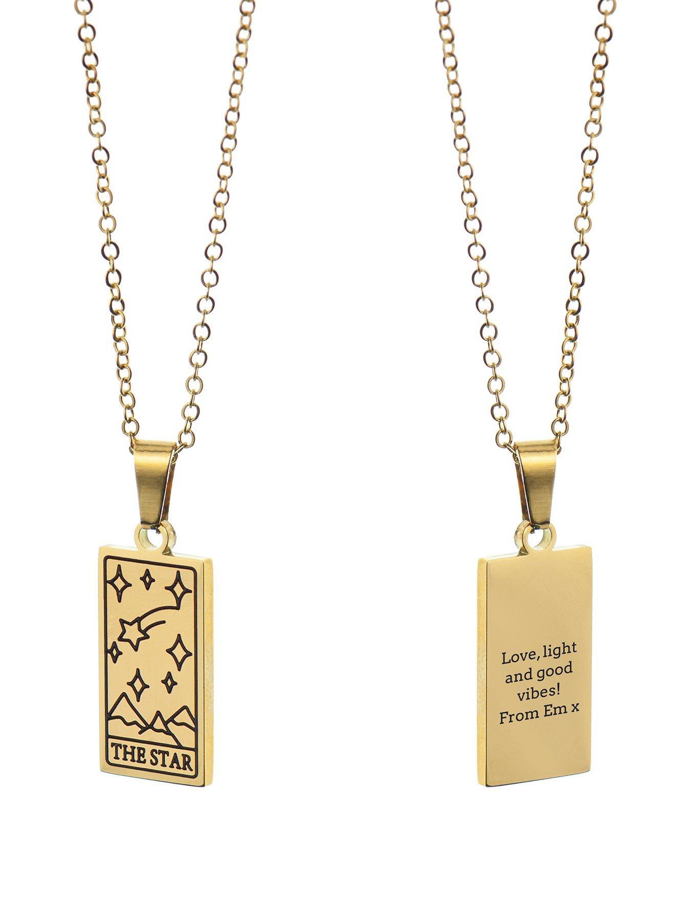 Treat Republic Personalised Star Tarot Card Necklace