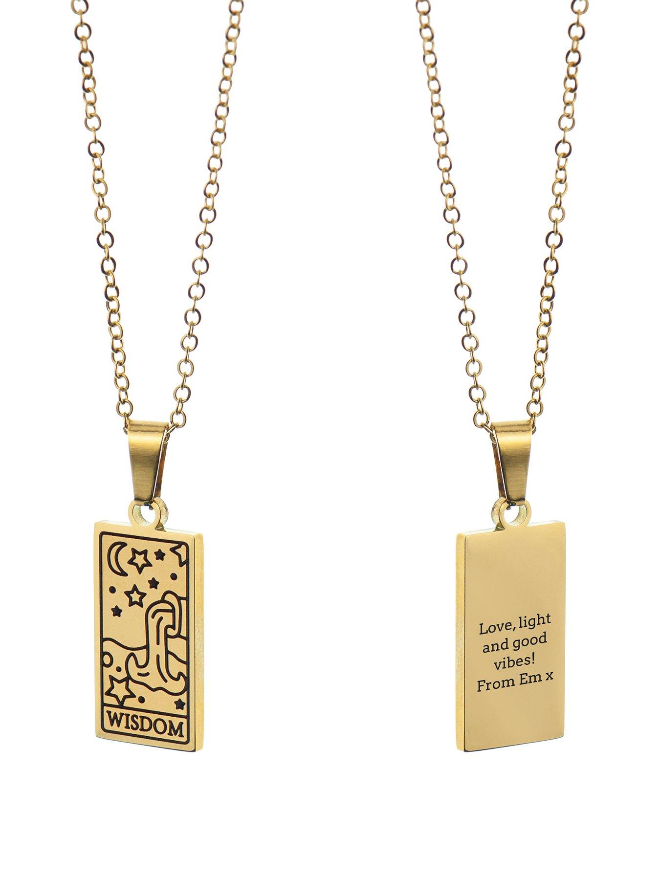 Treat Republic Personalised Wisdom Tarot Card Necklace
