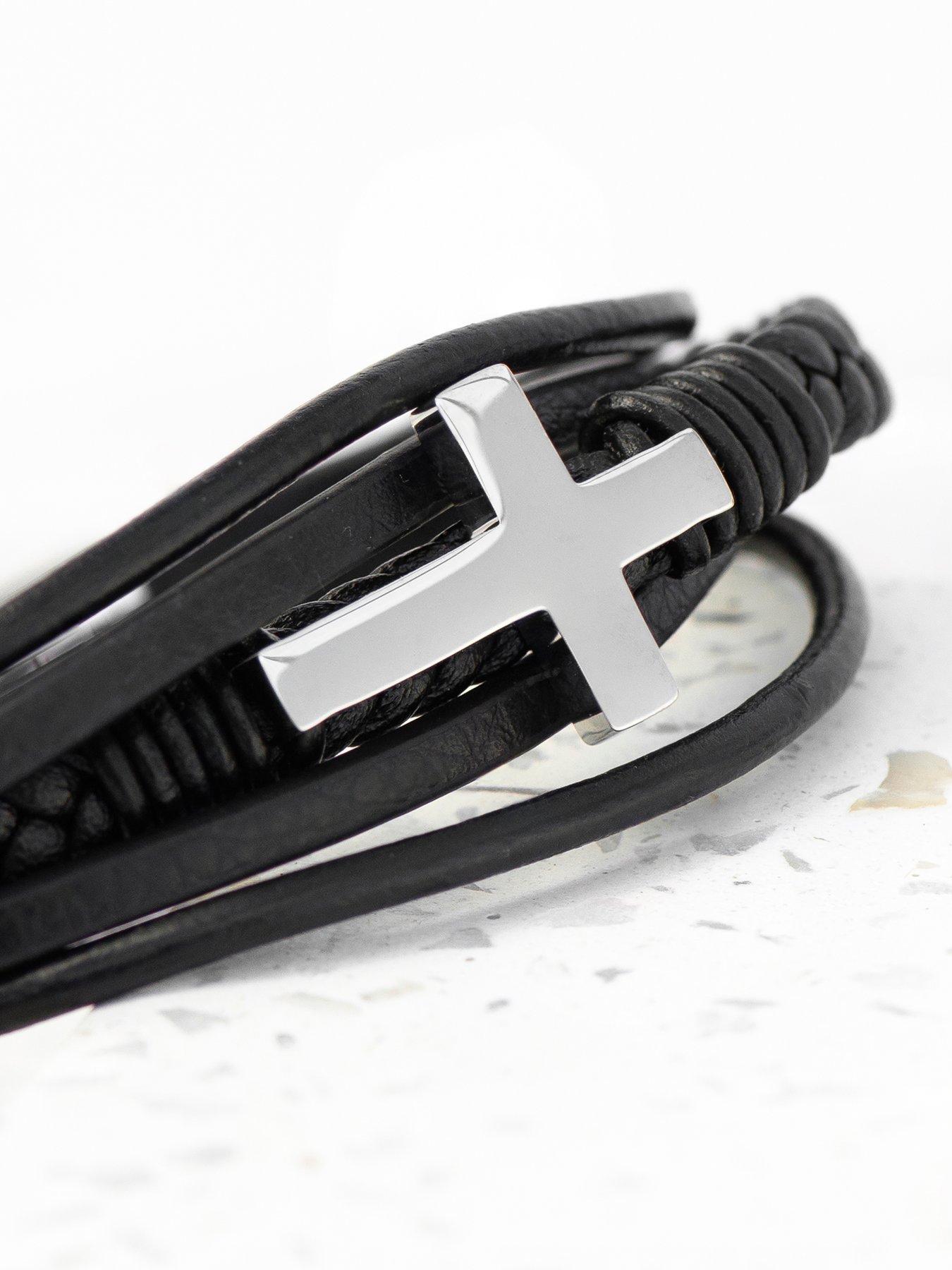 treat-republic-personalised-mens-cross-leather-stacked-braceletoutfit