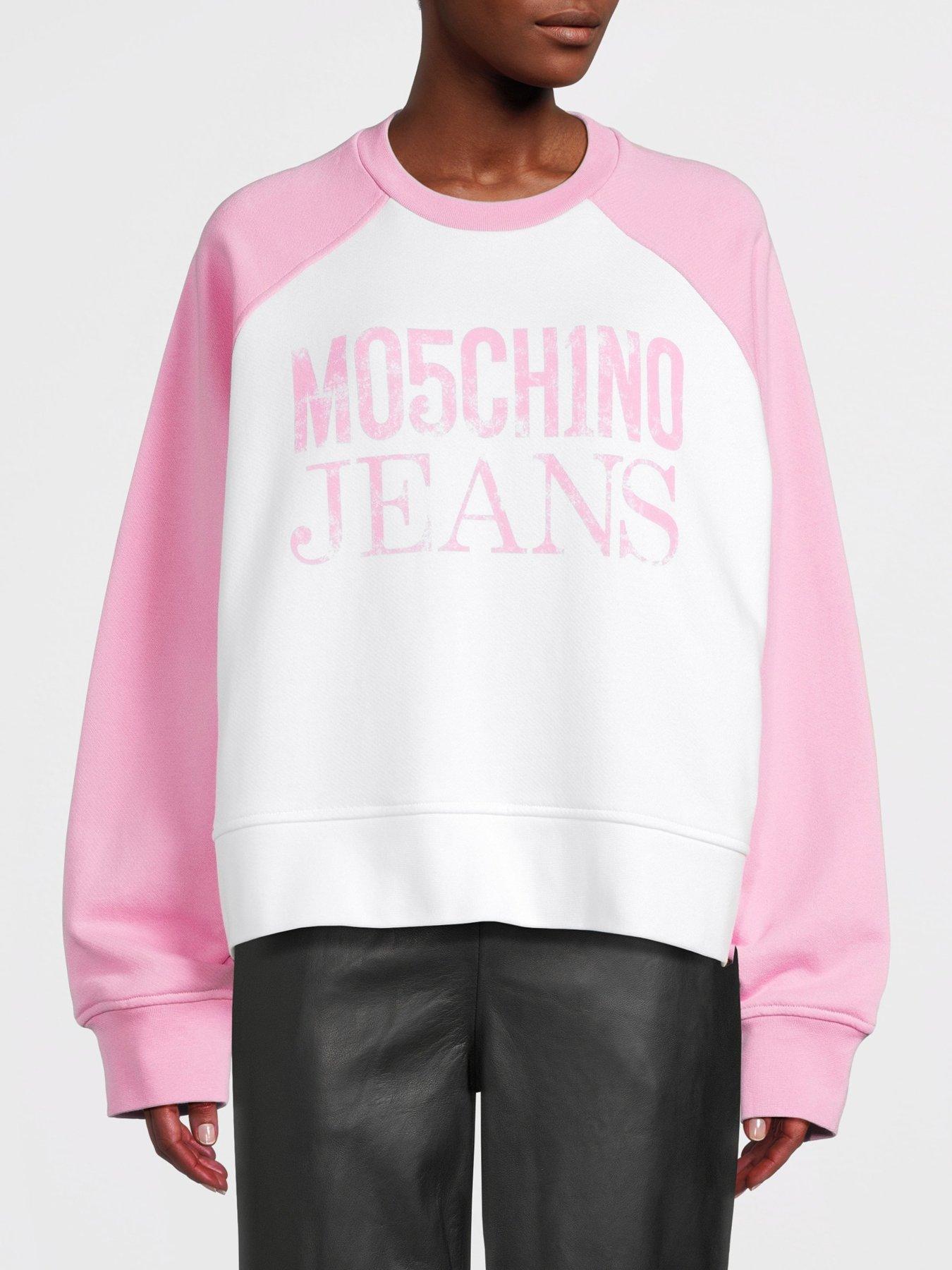 m05ch1n0-jeans-raglan-logo-sweatshirt-fantasy-print-pinkfront