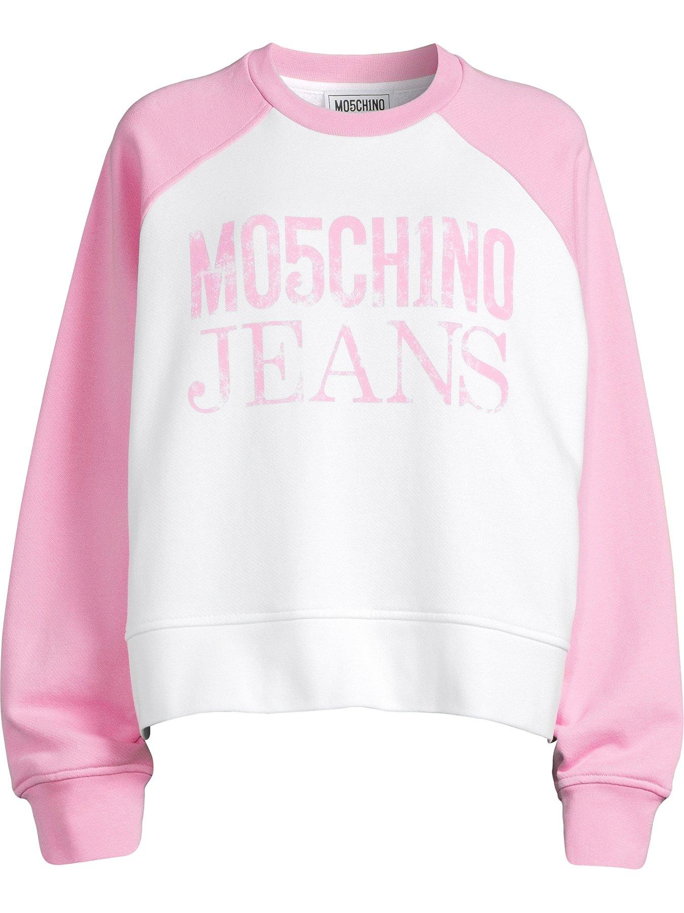 m05ch1n0-jeans-raglan-logo-sweatshirt-fantasy-print-pinkback