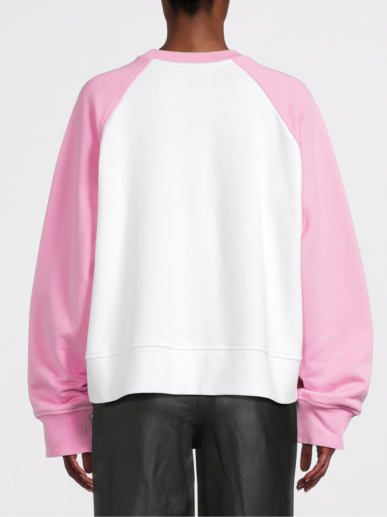 m05ch1n0-jeans-raglan-logo-sweatshirt-fantasy-print-pinkoutfit