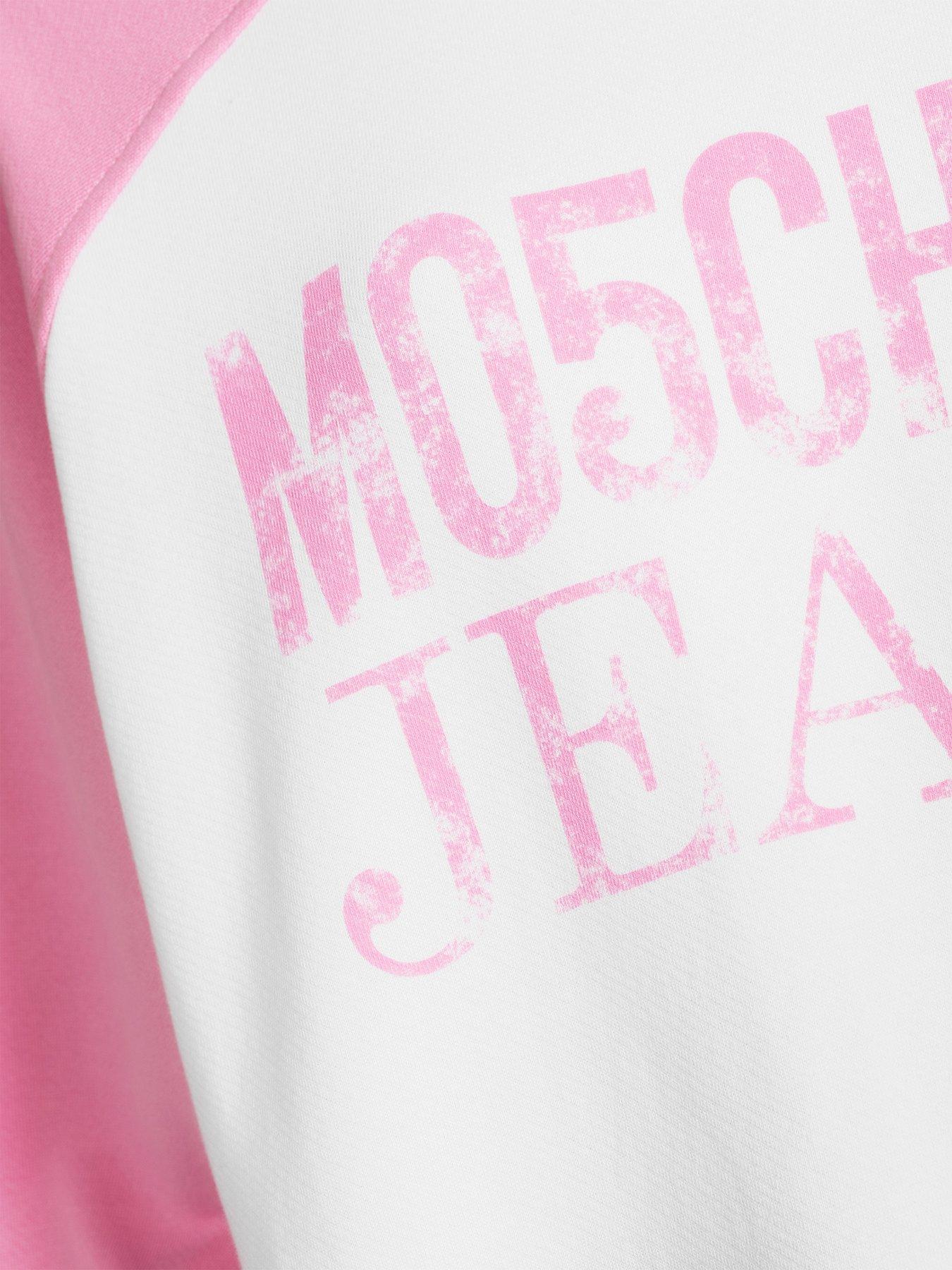 m05ch1n0-jeans-raglan-logo-sweatshirt-fantasy-print-pinkdetail