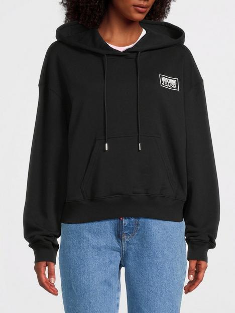m05ch1n0-jeans-small-logo-zip-up-hoodie-fantasy-print-black