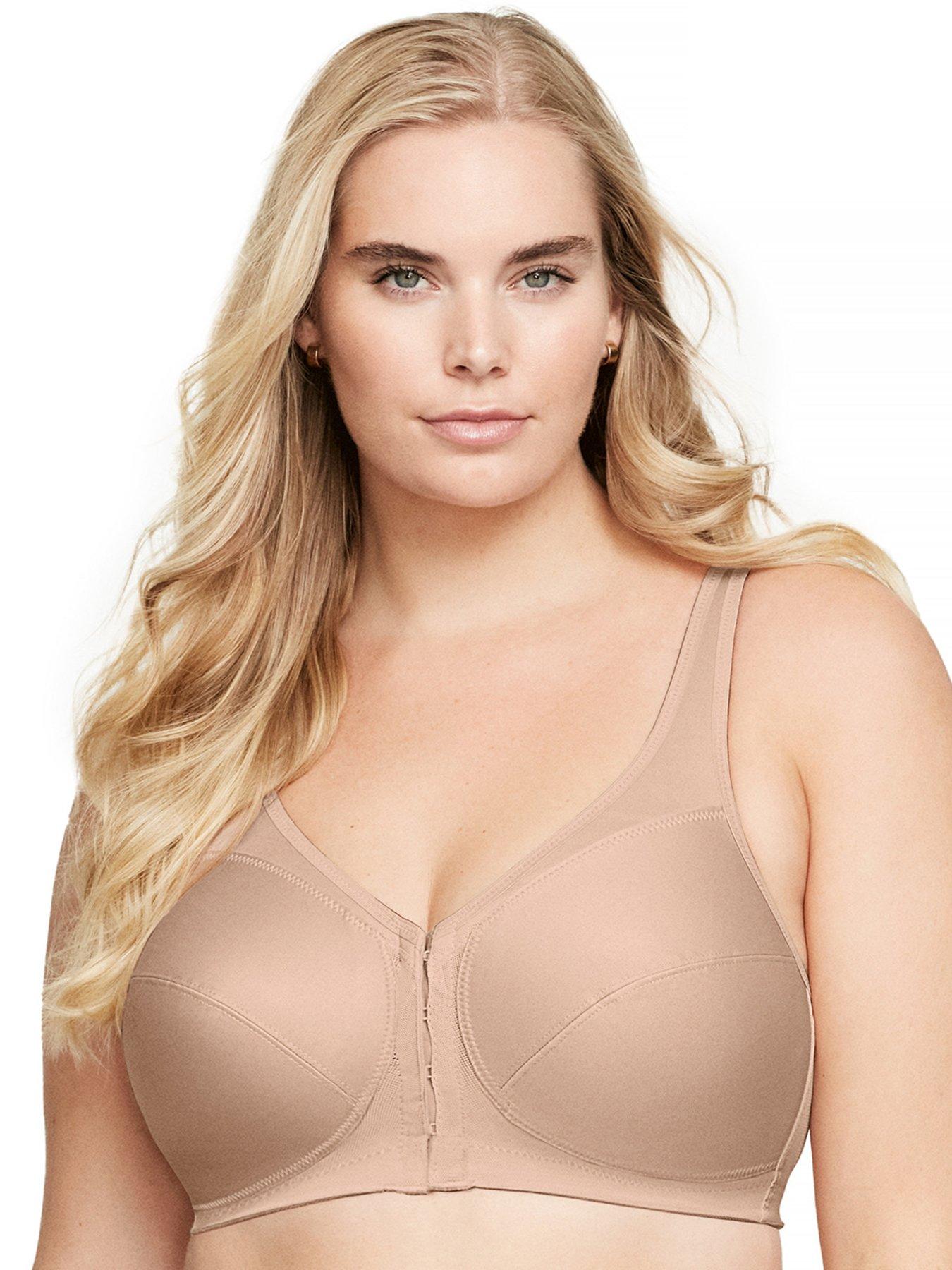 Image 1 of 6 of Glamorise Front Close Posture Back Bra - Beige