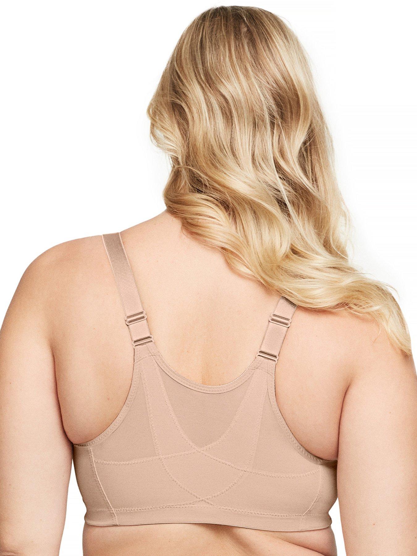 Image 2 of 6 of Glamorise Front Close Posture Back Bra - Beige