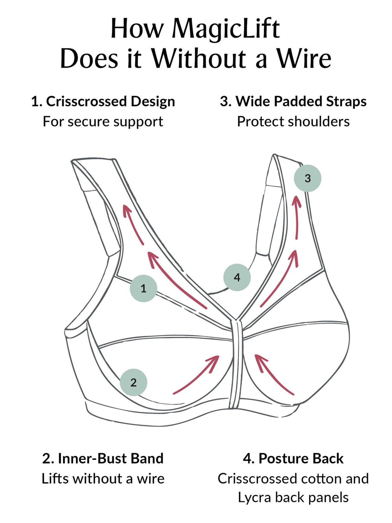 Image 5 of 6 of Glamorise Front Close Posture Back Bra - Beige