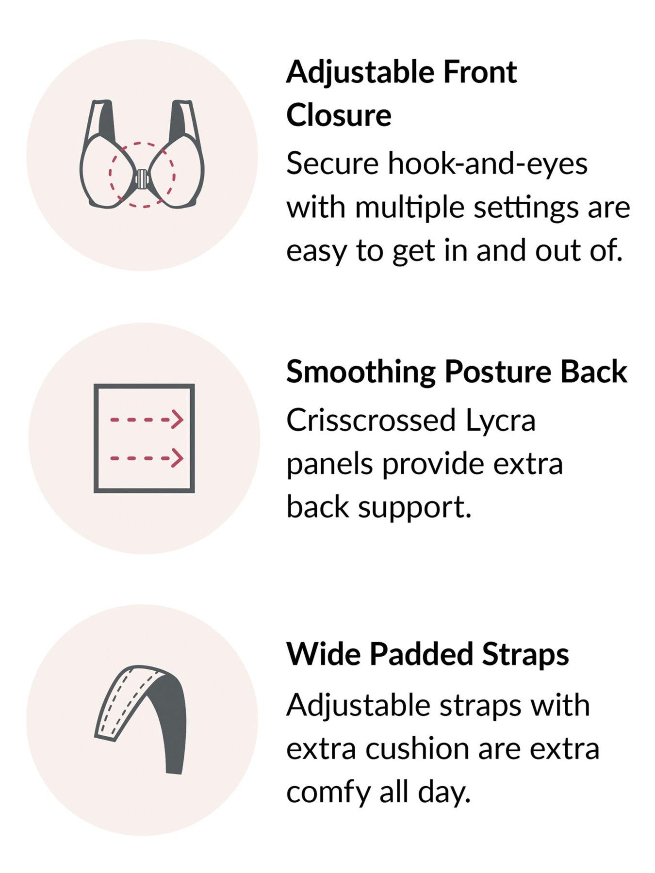 Image 6 of 6 of Glamorise Front Close Posture Back Bra - Beige