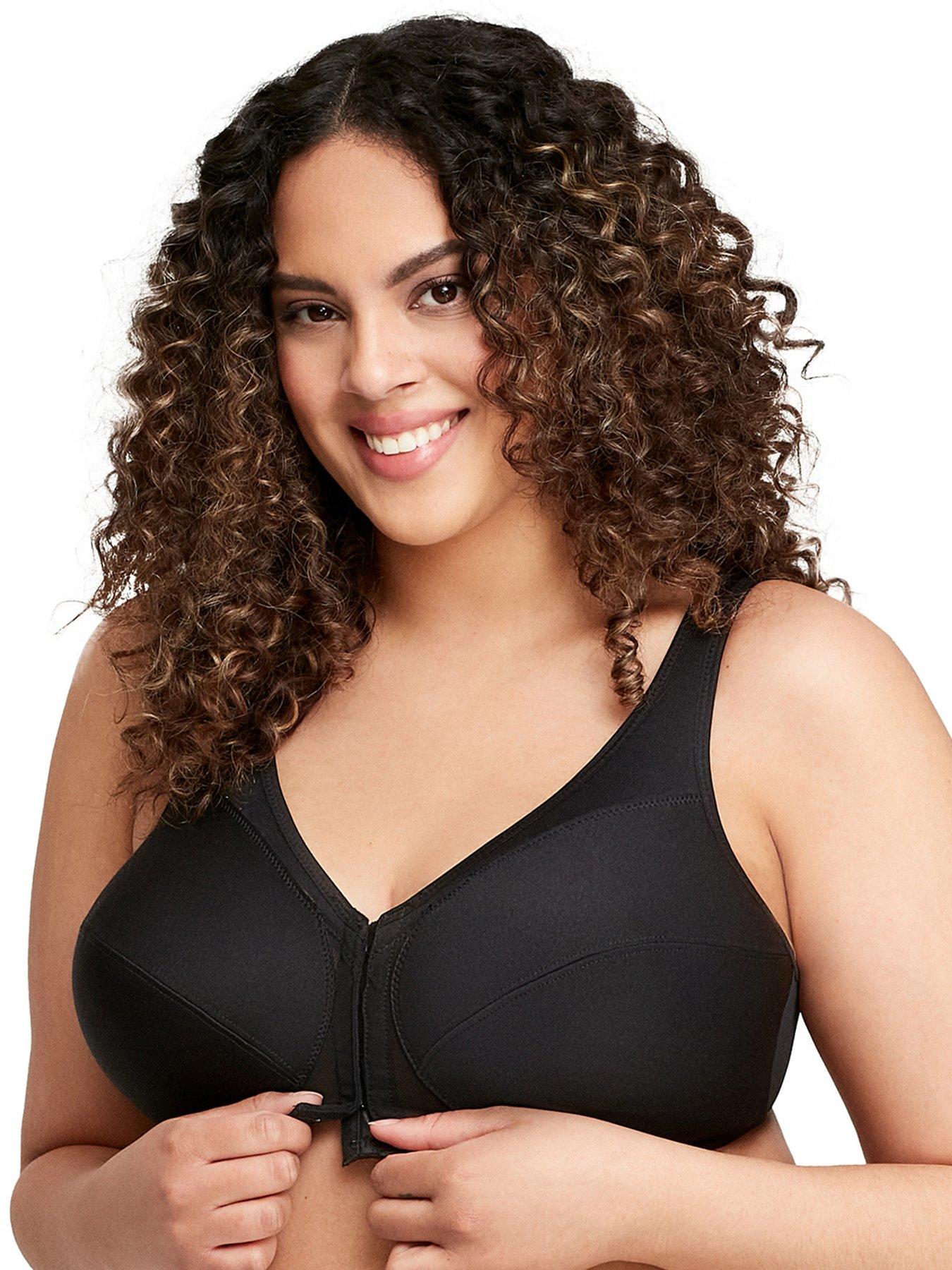 glamorise-front-close-posture-back-bra-black