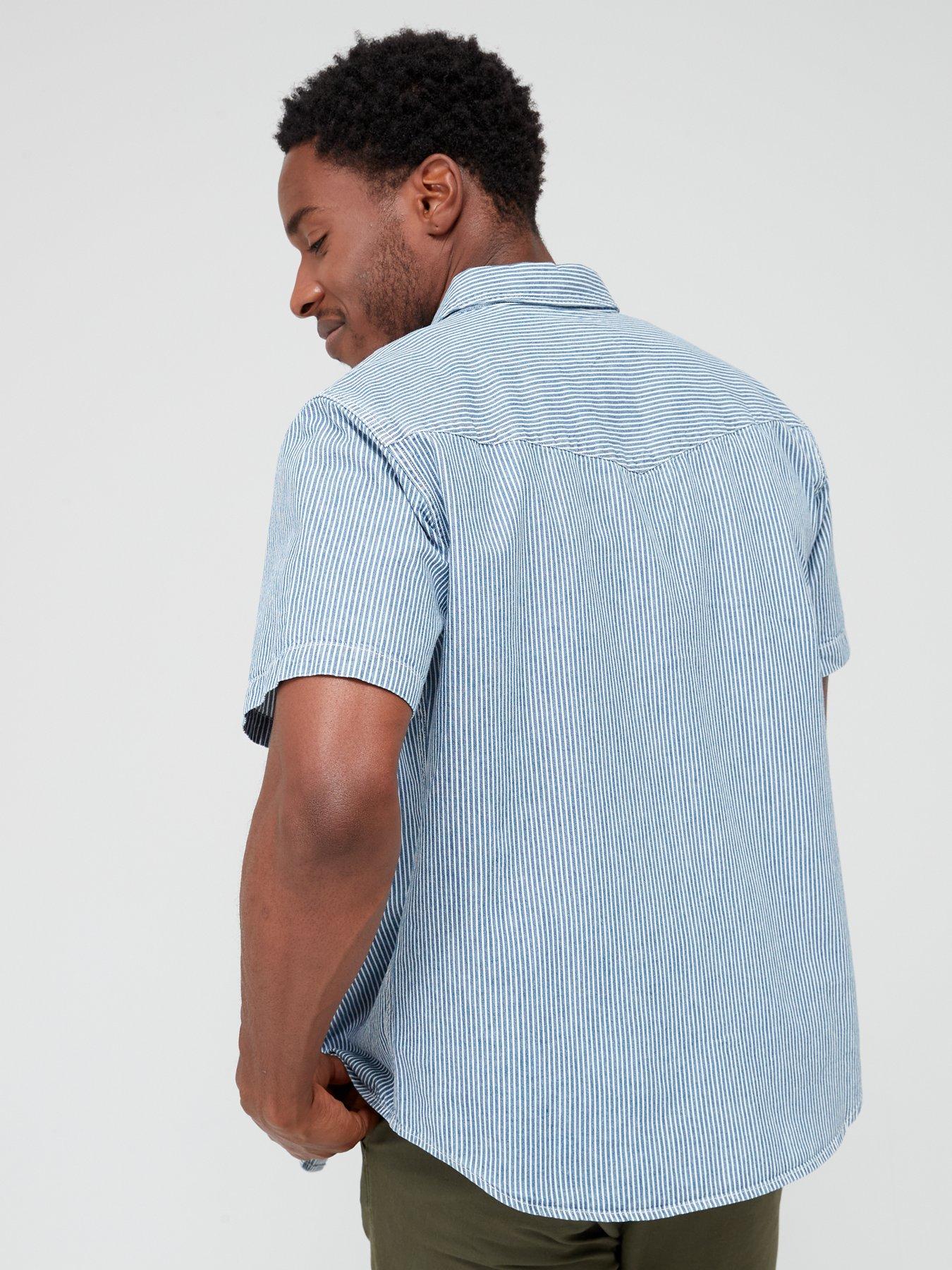 Image 2 of 4 of Levi's Levi's Short Sleeve Relaxed Fit Western Shirt - Light Blue