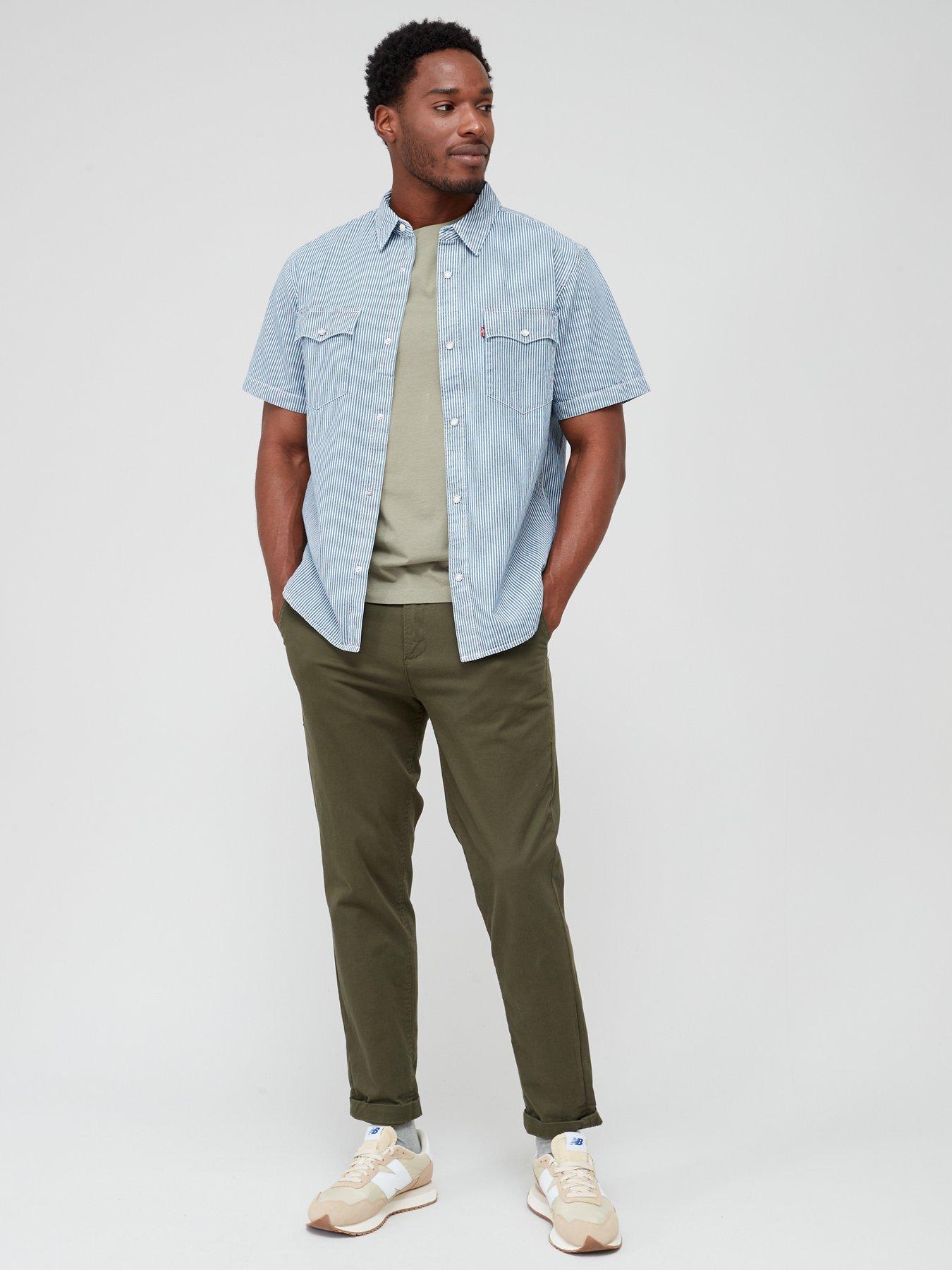 Image 3 of 4 of Levi's Levi's Short Sleeve Relaxed Fit Western Shirt - Light Blue
