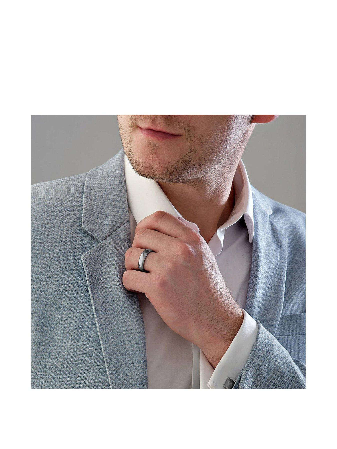 Image 2 of 3 of Beaverbrooks Beaverbrooks Men's Polished Titanium Ring