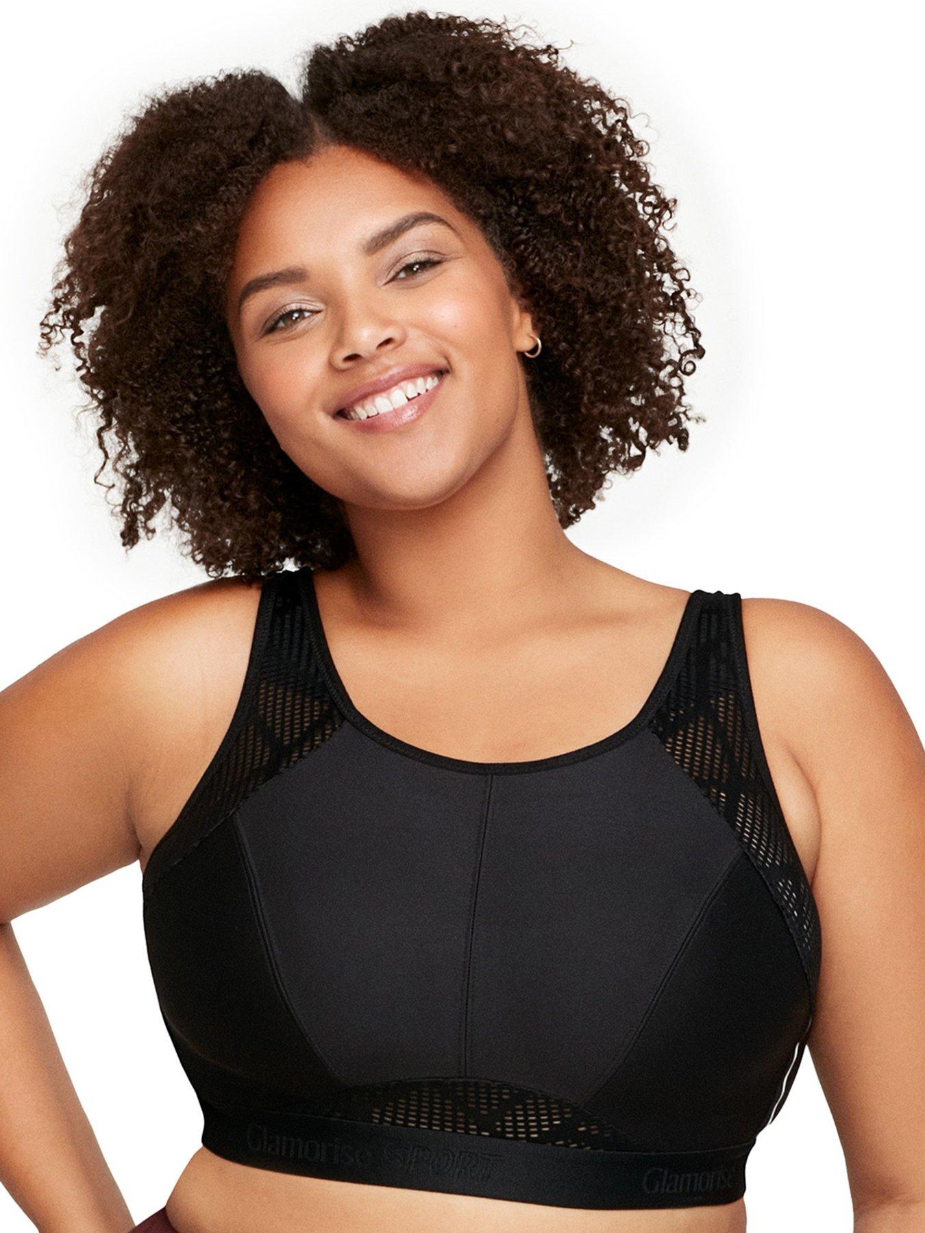 Glamorise No Sweat Mesh Sports Bra - Black