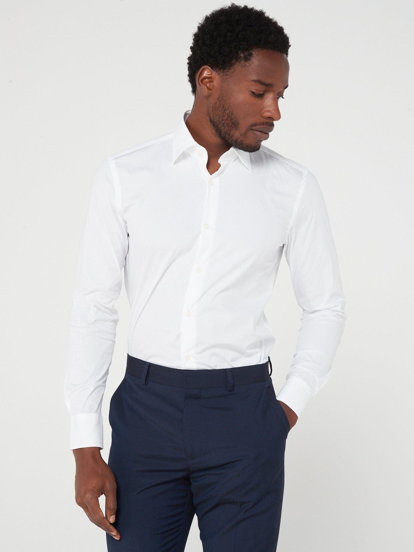 undefined Hank Kent Slim Fit Shirt - White