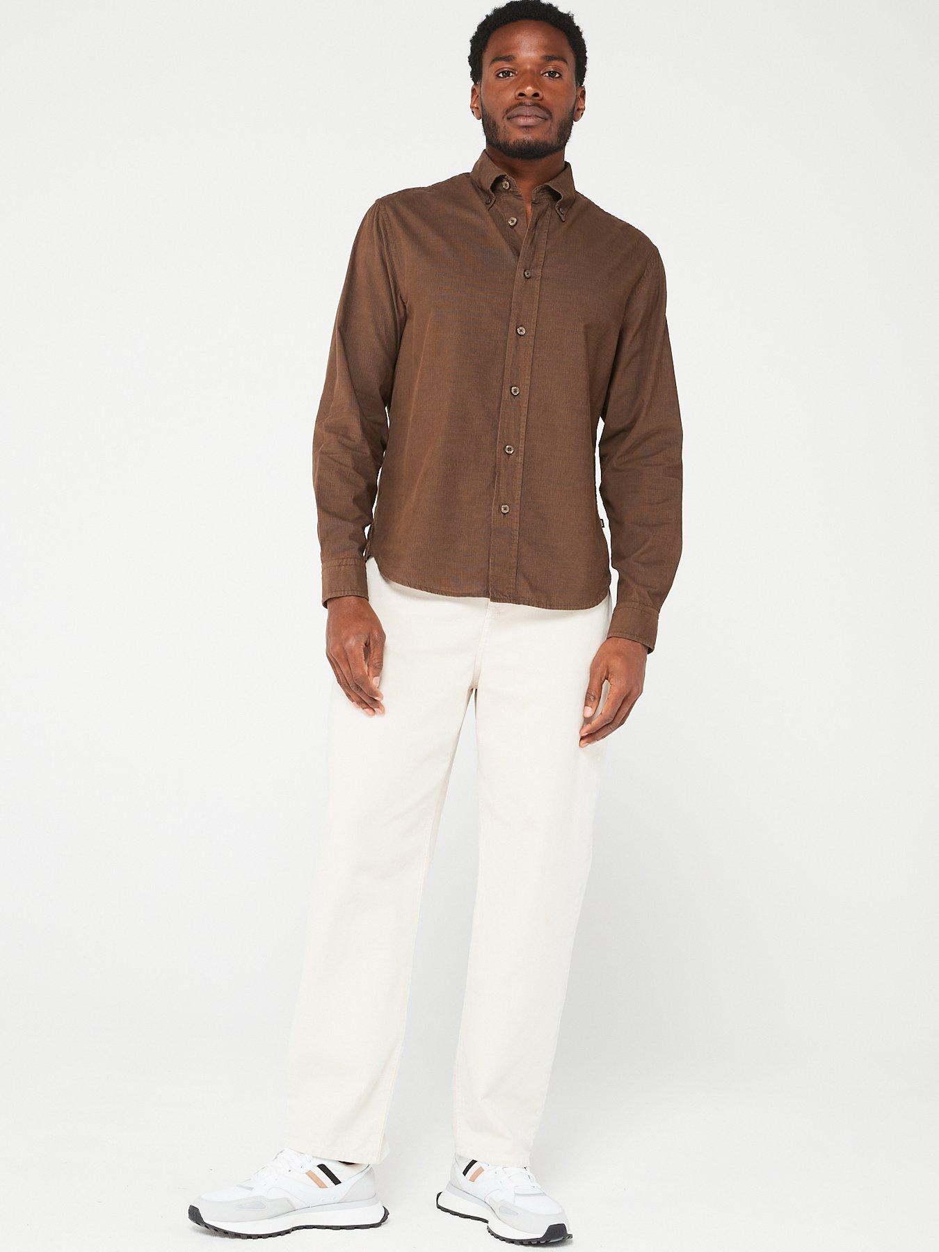 boss-own-long-sleeve-relaxed-shirt-khakiback