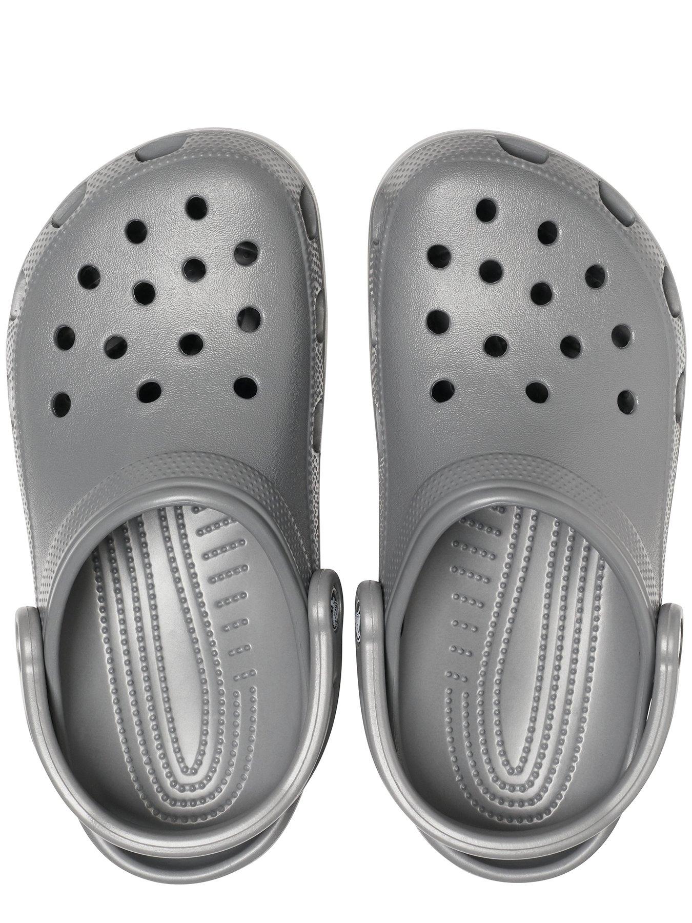 Grey best sale croc slides