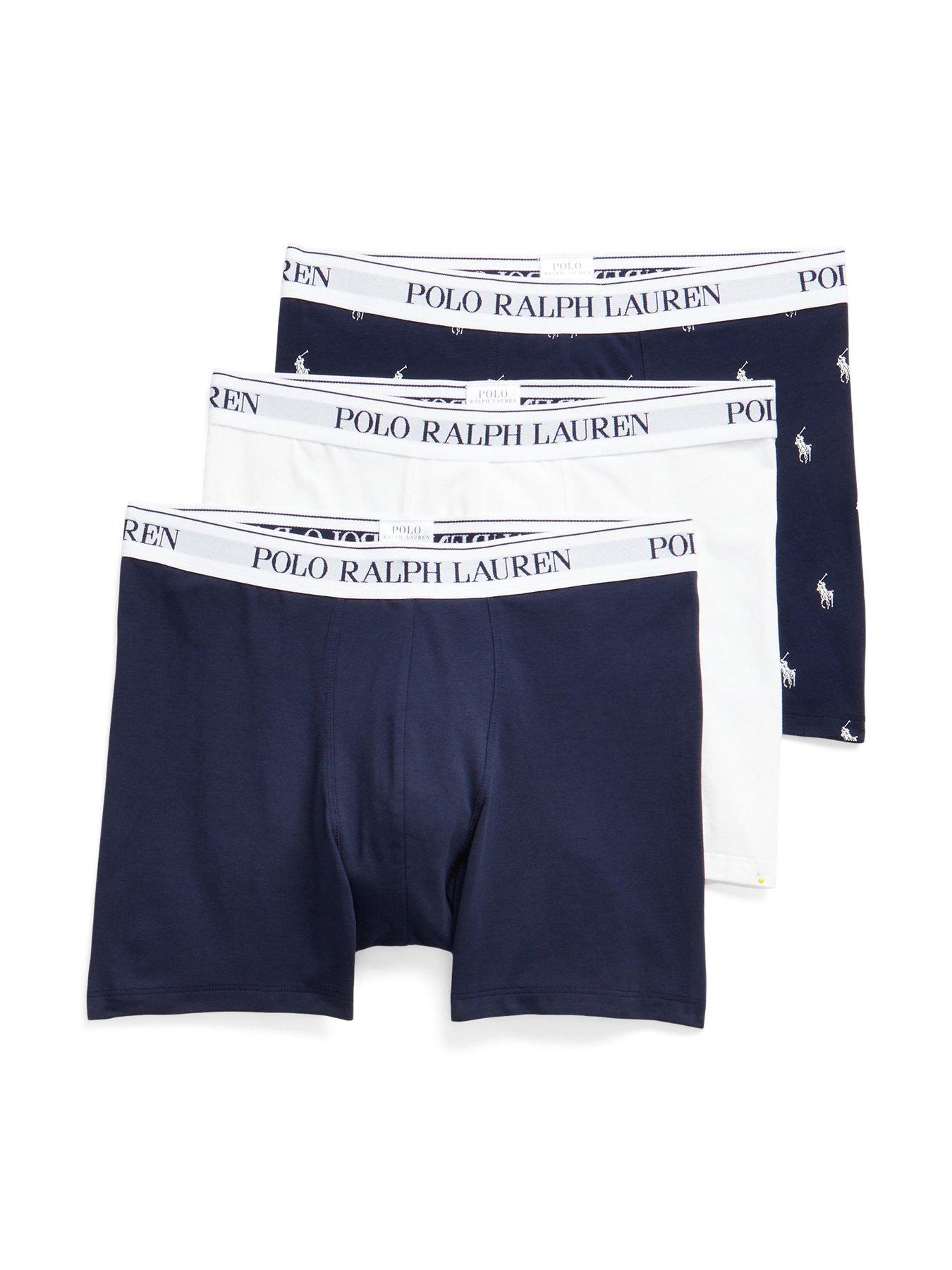 Polo Ralph Lauren 3 Pack Boxer Briefs - Blue/White