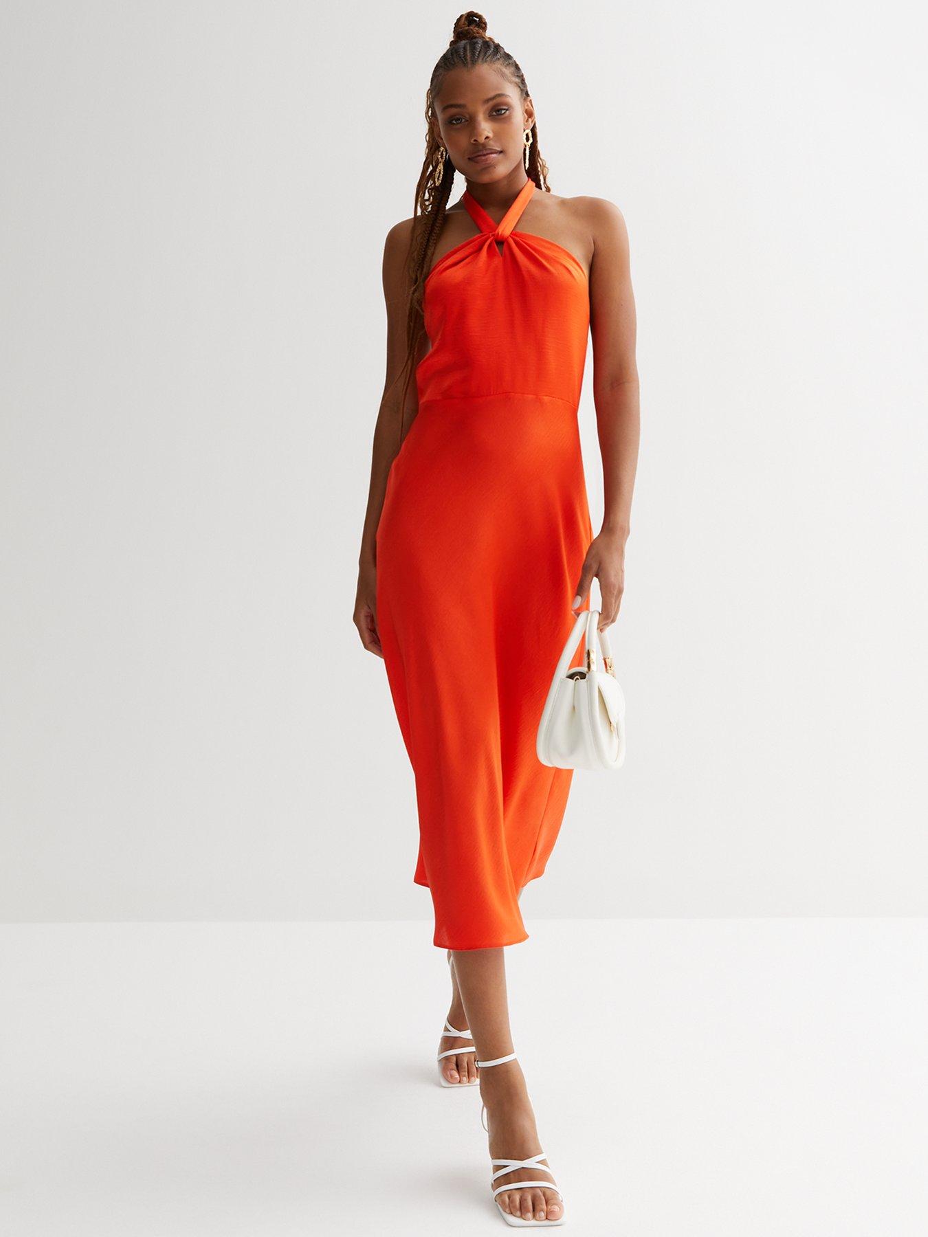 Midi dress halter clearance neck