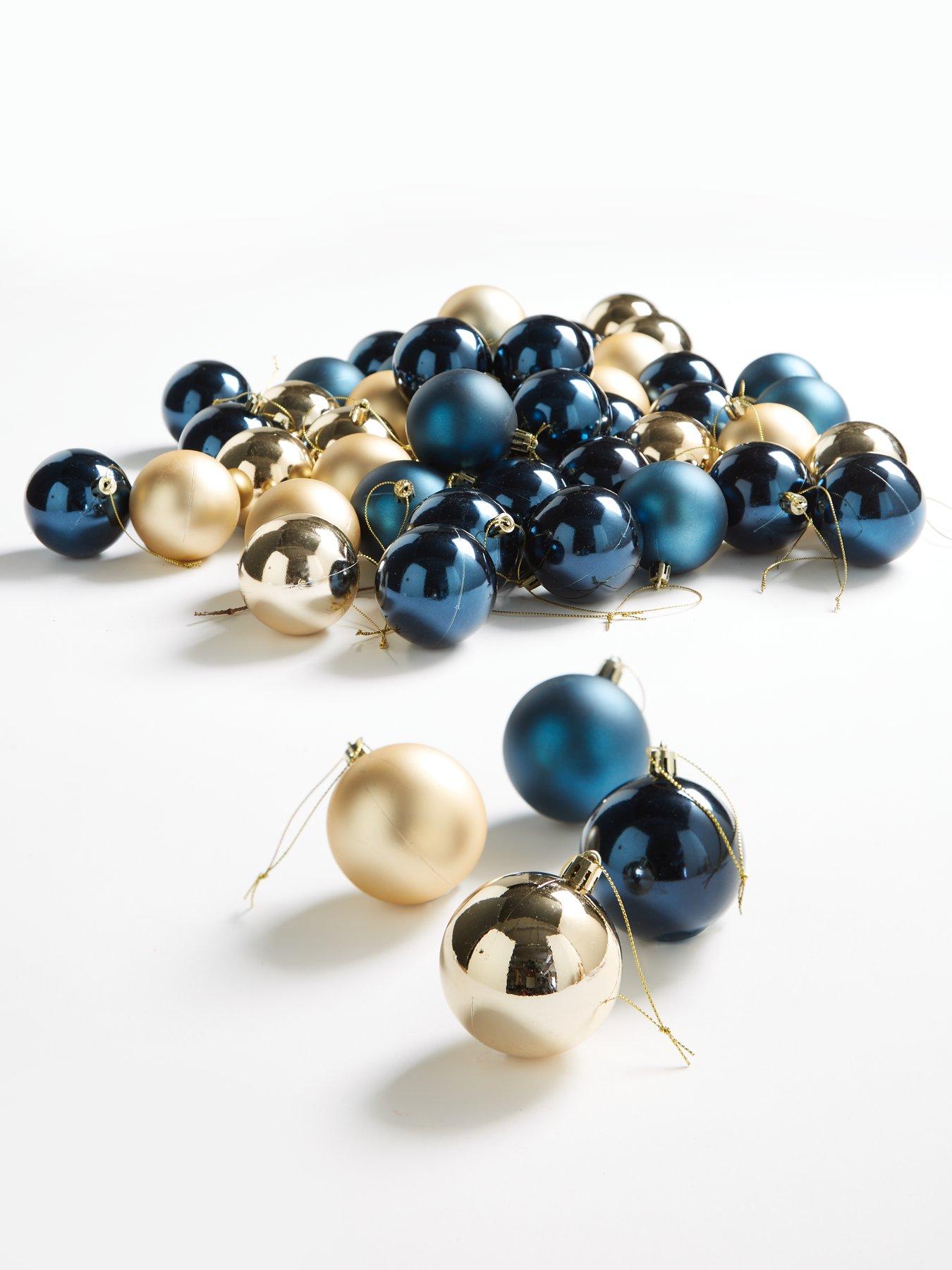 Image 2 of 3 of Pack of 50 Blue and Gold Christmas Tree&nbsp;Baubles