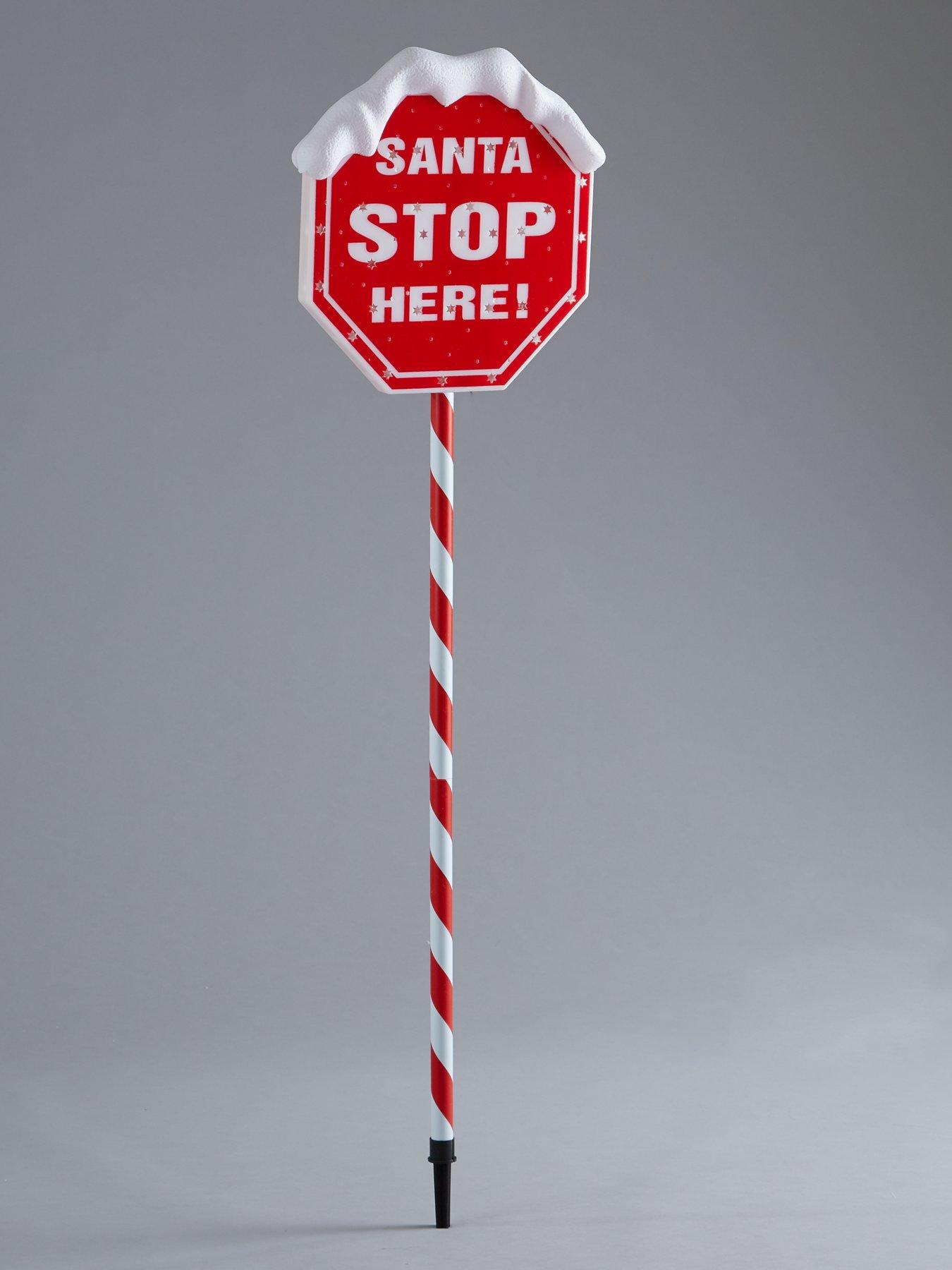 110nbspcm-santa-stop-sign-with-multi-coloured-lights-outdoor-christmas-decorationstillFront