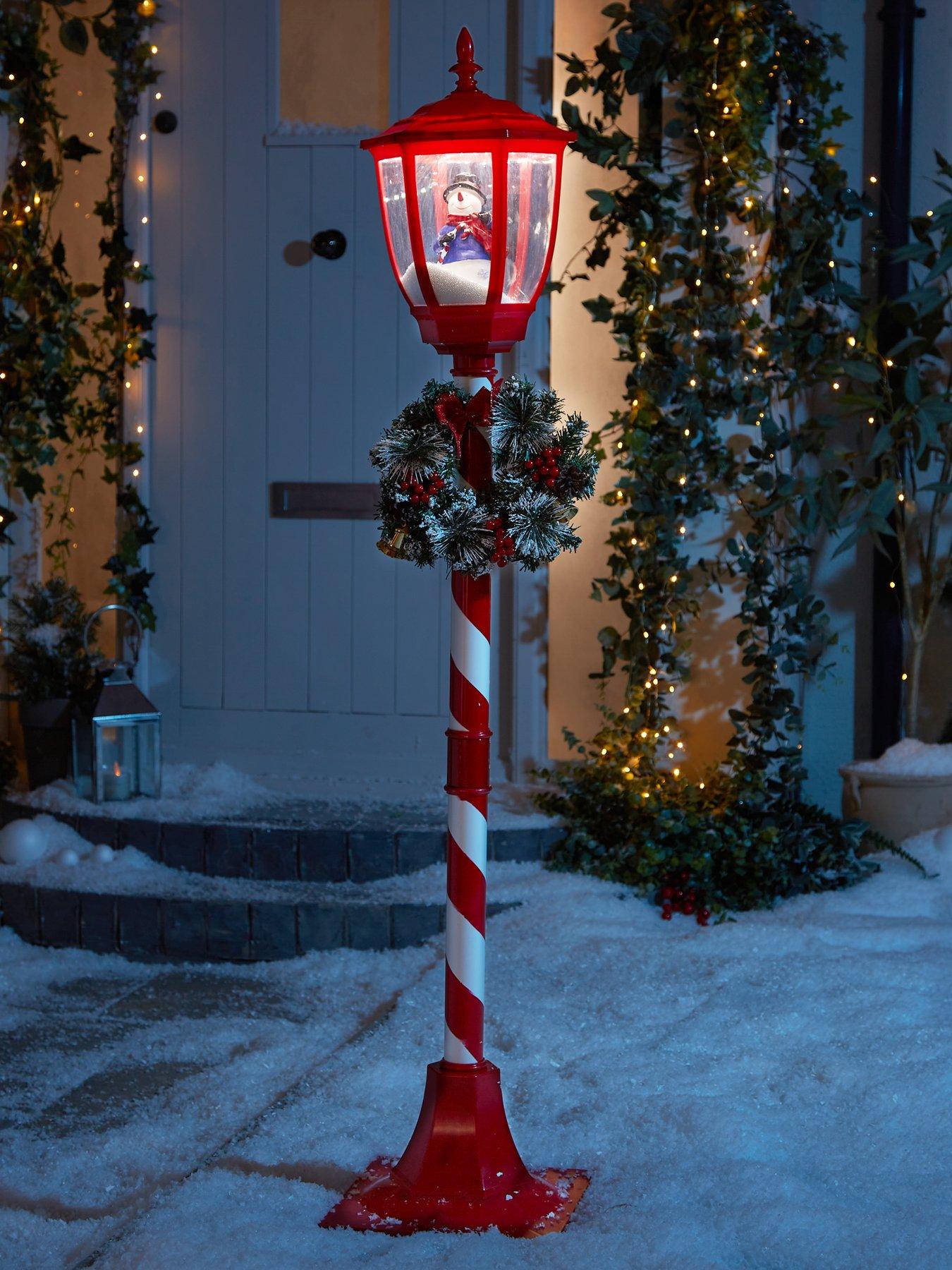 5ft LED Snowing Street Lamp Outdoor Christmas Decoration