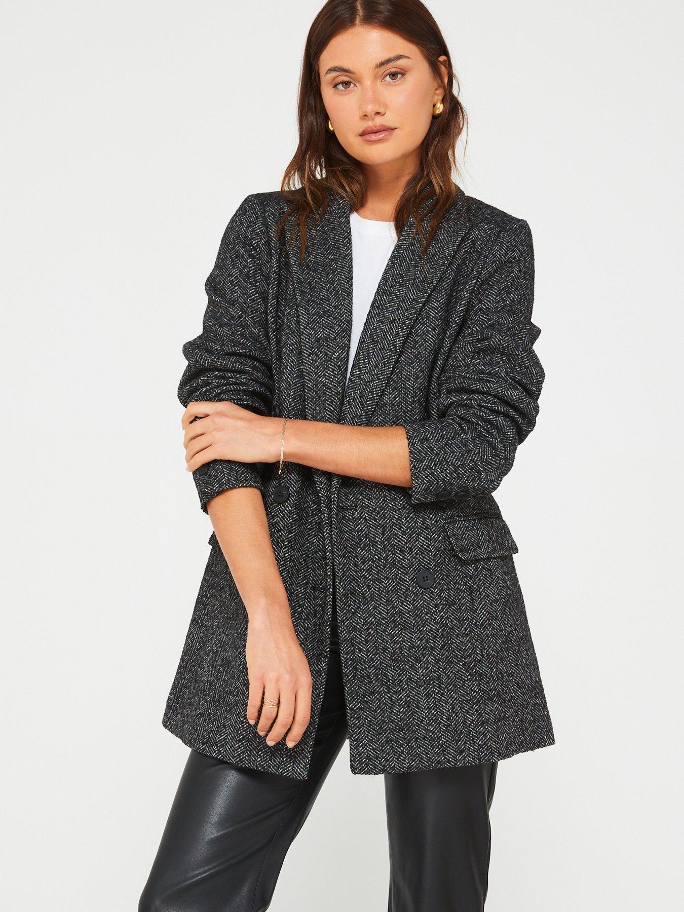 Herringbone shop blazer ladies