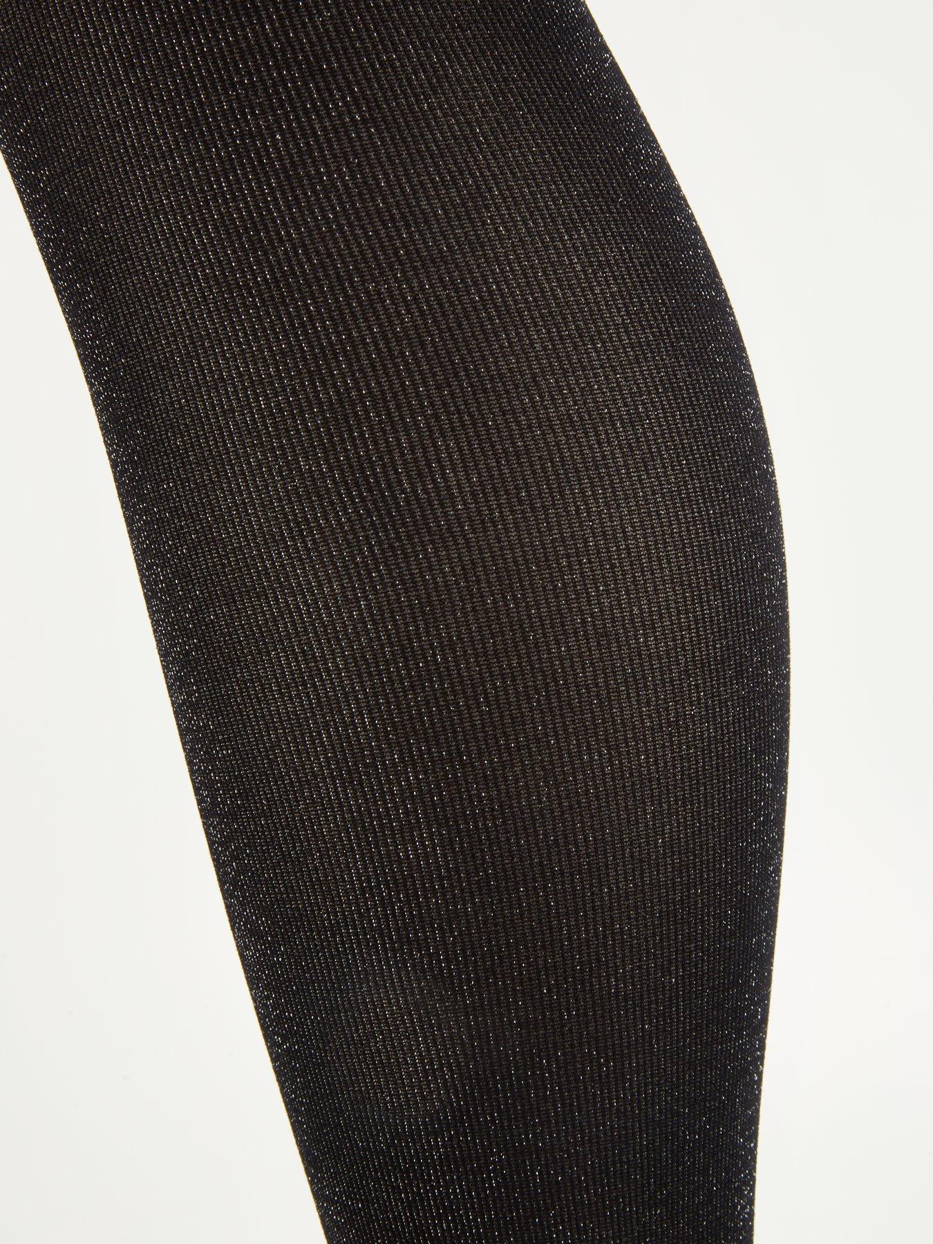 Image 2 of 3 of The Very Collection Metallic Tights - Black