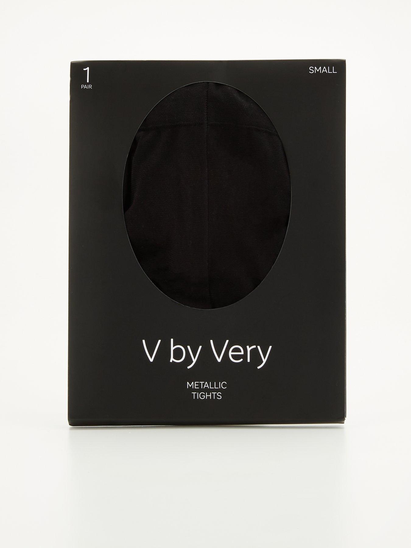 Image 3 of 3 of The Very Collection Metallic Tights - Black