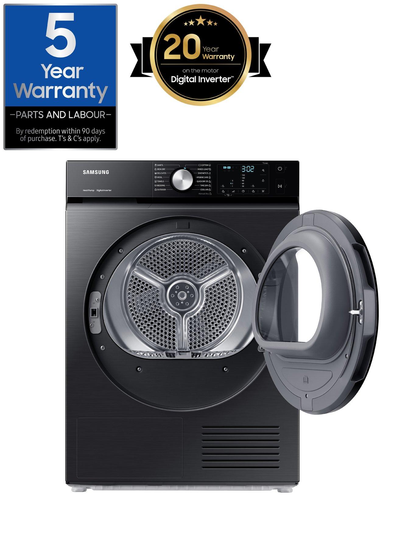 samsung-bespoke-ai-series-5-dv90bba245abeu-heat-pump-tumble-dryernbspwith-optimaldry-9kg-load-a-rated-blackstillFront