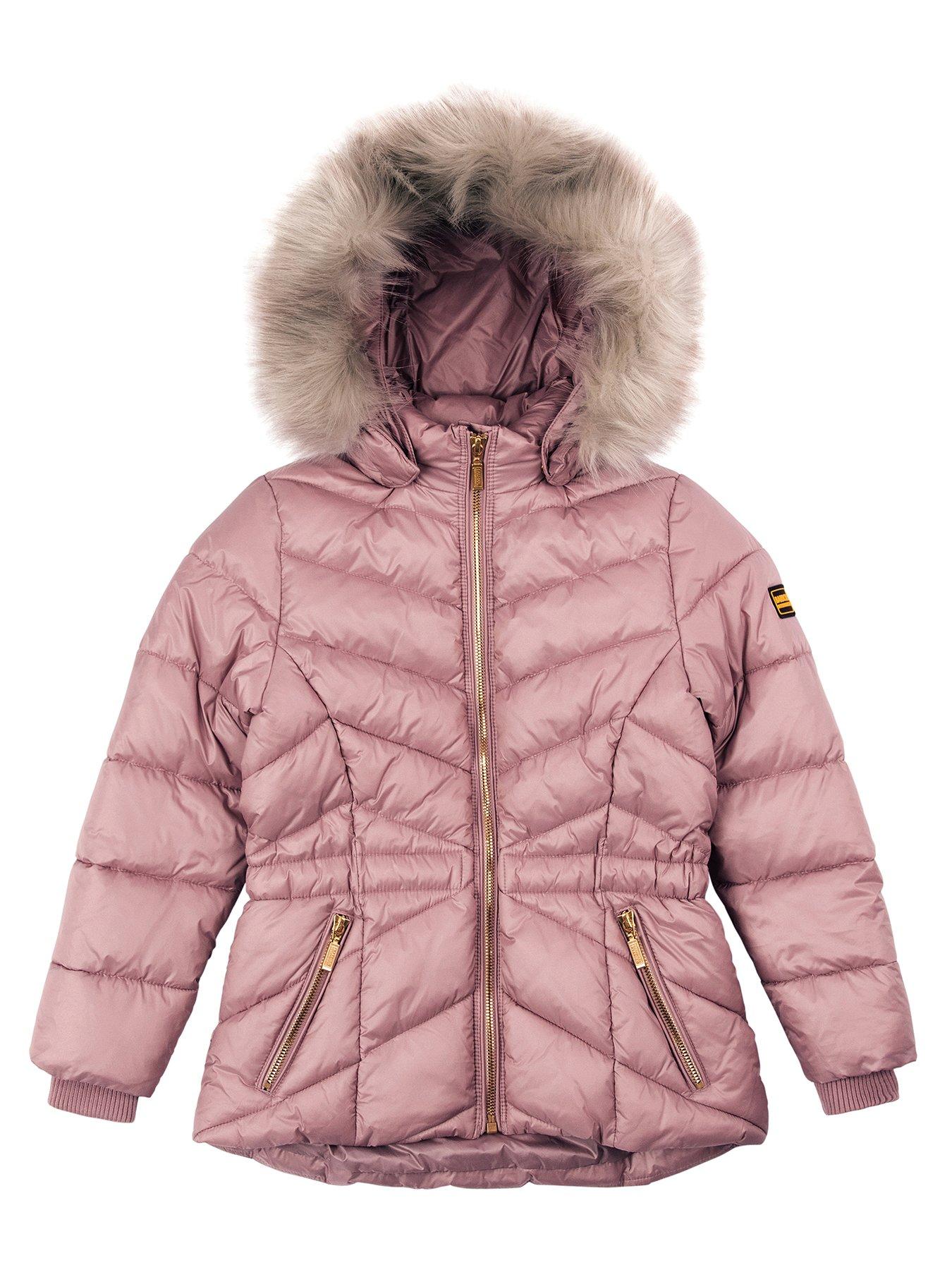 Girls pink sales barbour jacket