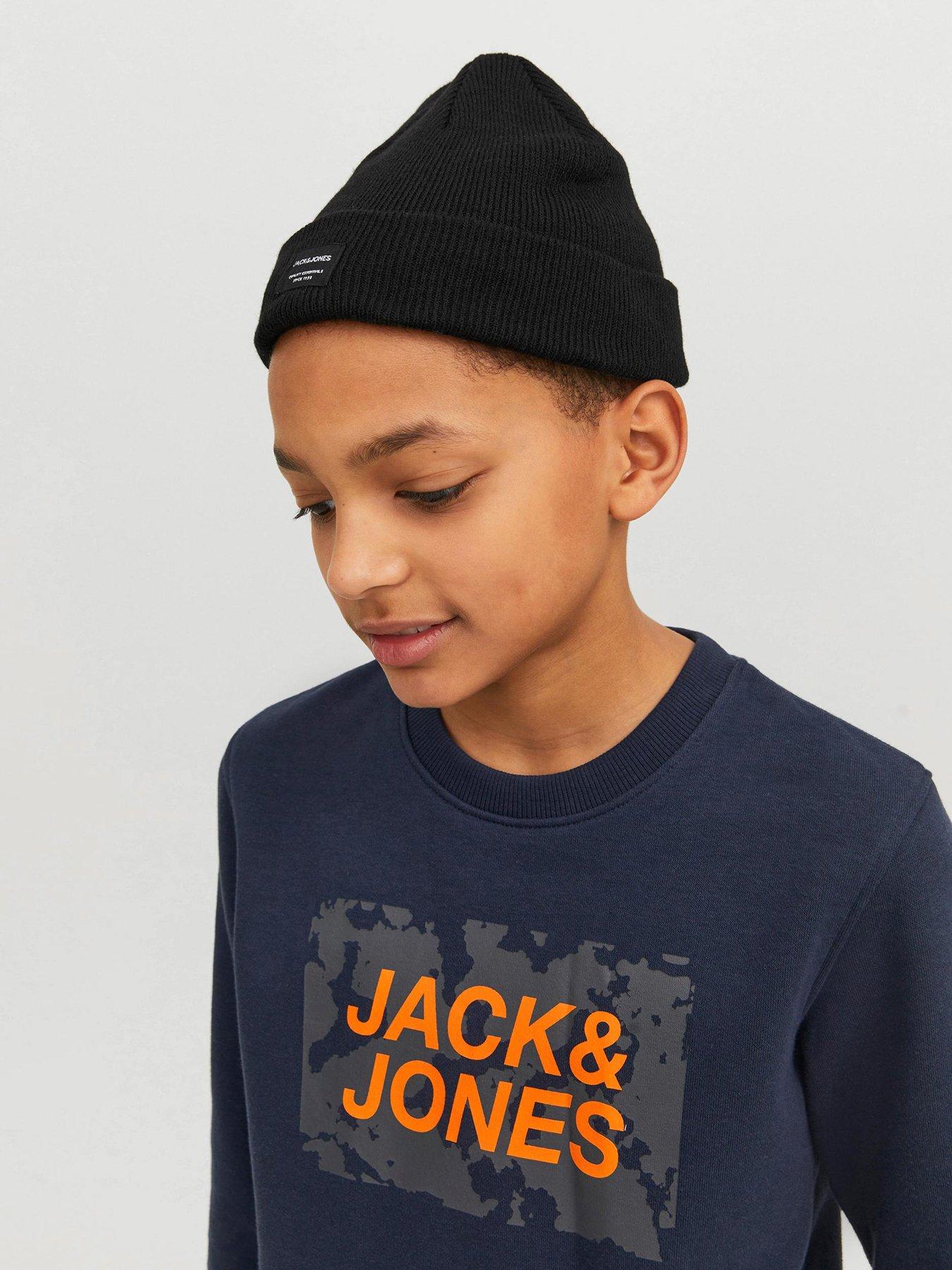 jack-jones-junior-boys-beanie-hat-blackstillFront