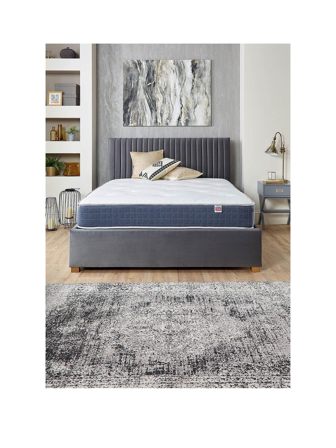 Aspire End Lift Up Linen Ottoman Bed - Grey