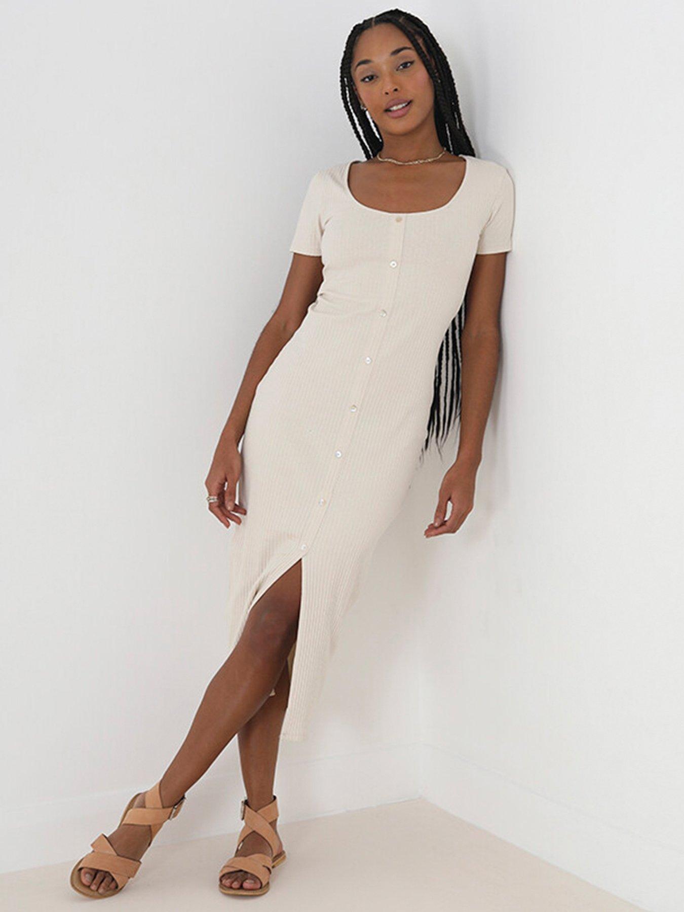 Midi dress clearance cream