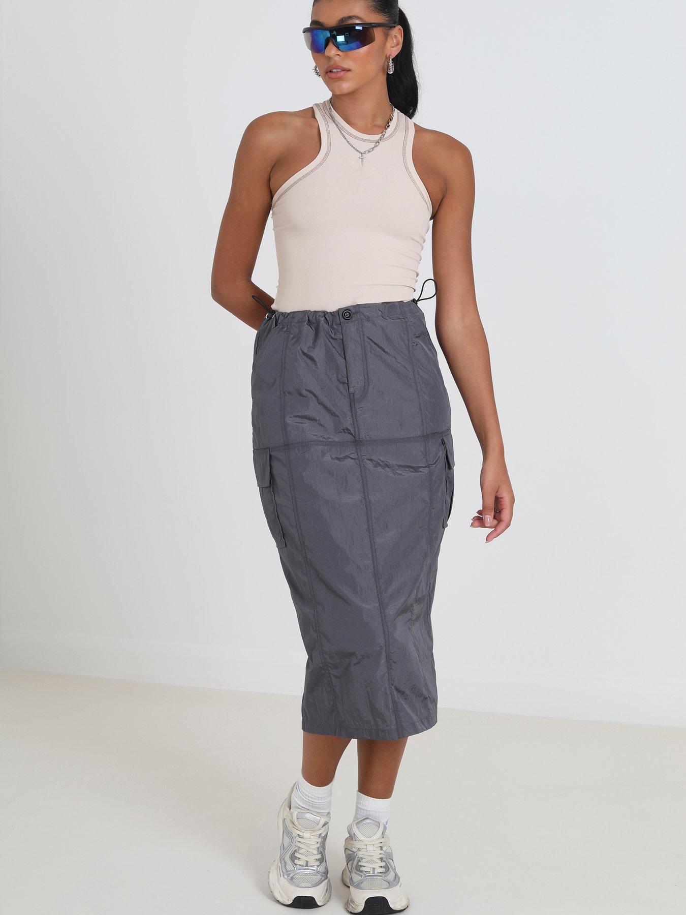 Midi discount skirt grey