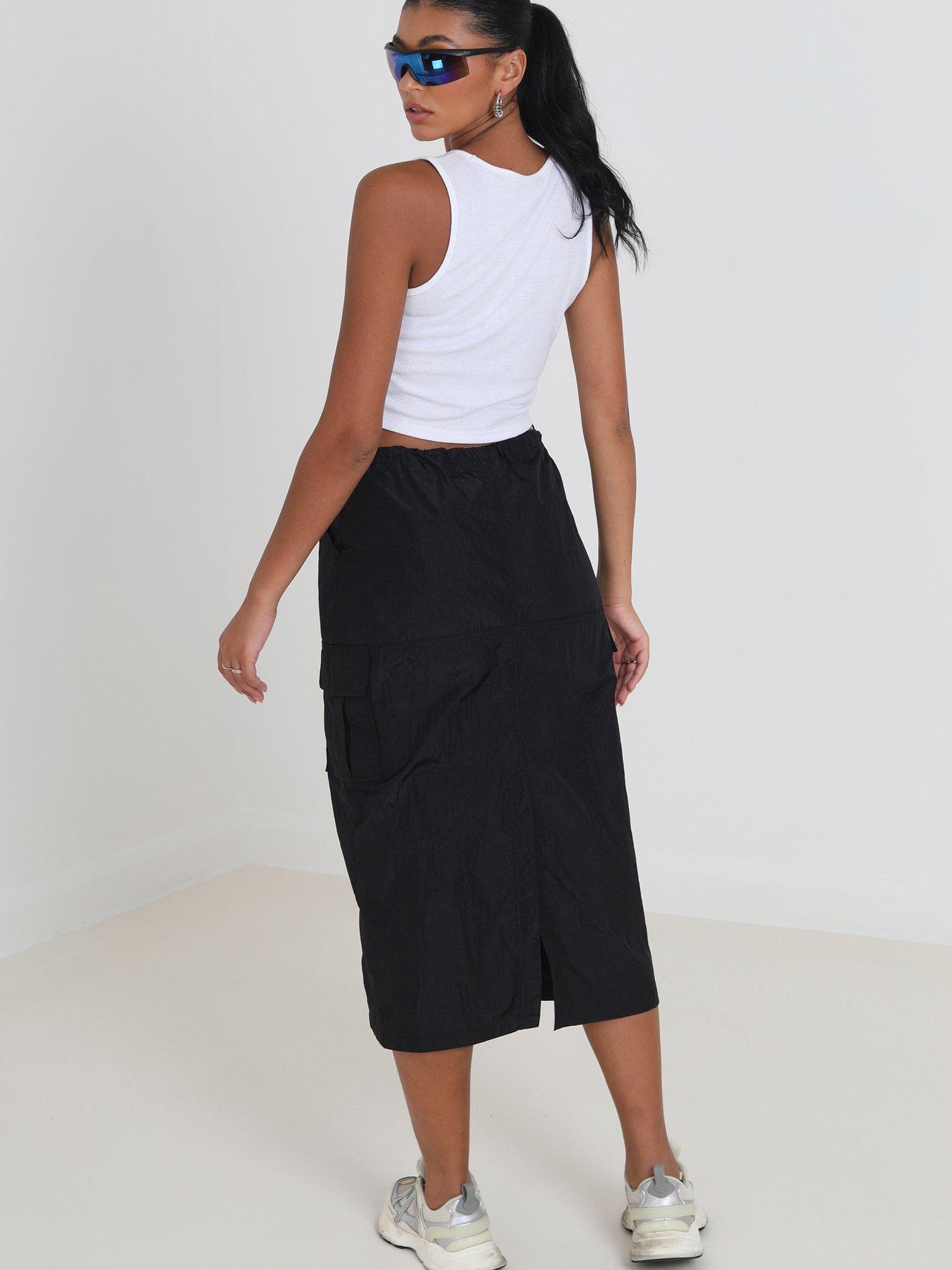 Utility Midi Skirt Black