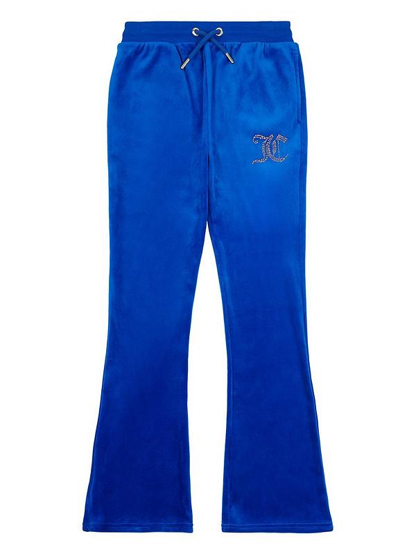 Juicy Couture Girls Diamante Velour Bootcut Joggers - Surf The Web