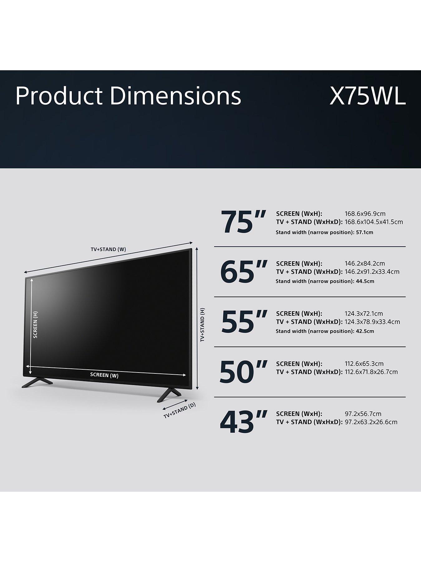 Image 4 of 7 of Sony KD75X75WLU, 75 Inch, LED, 4K HDR, Google TV