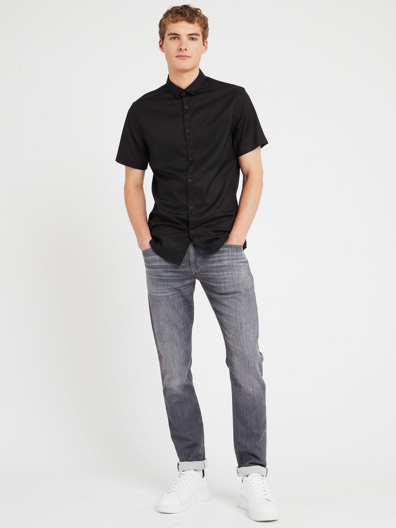 armani-exchange-armani-exchange-slim-fit-stretch-short-sleeve-shirt-blackback