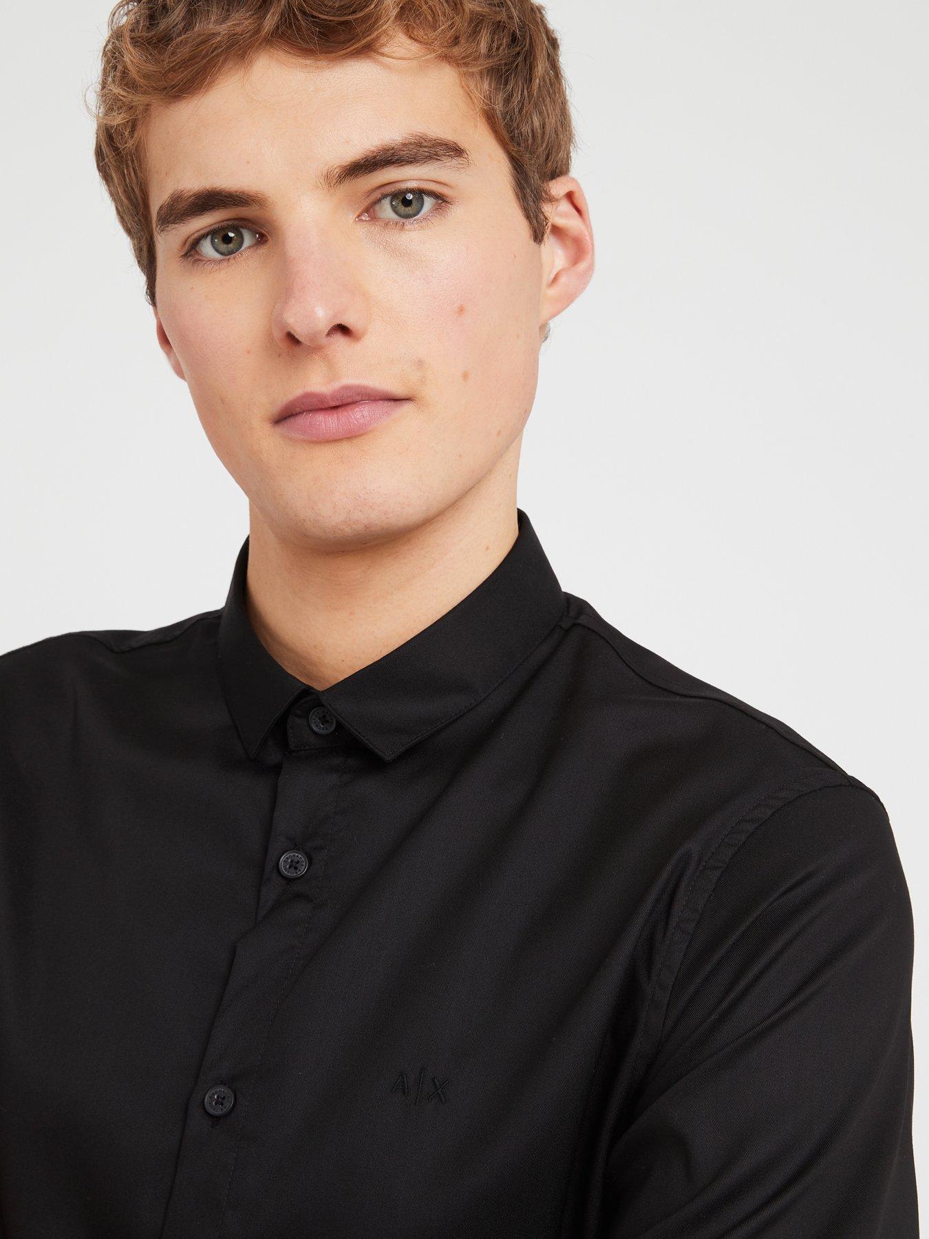 armani-exchange-armani-exchange-slim-fit-stretch-short-sleeve-shirt-blackoutfit