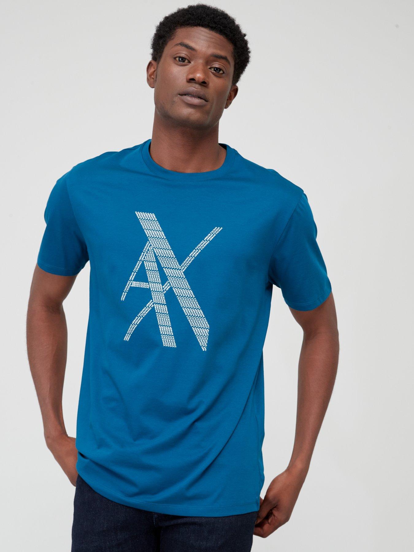 armani-exchange-chest-logo-t-shirt-blue