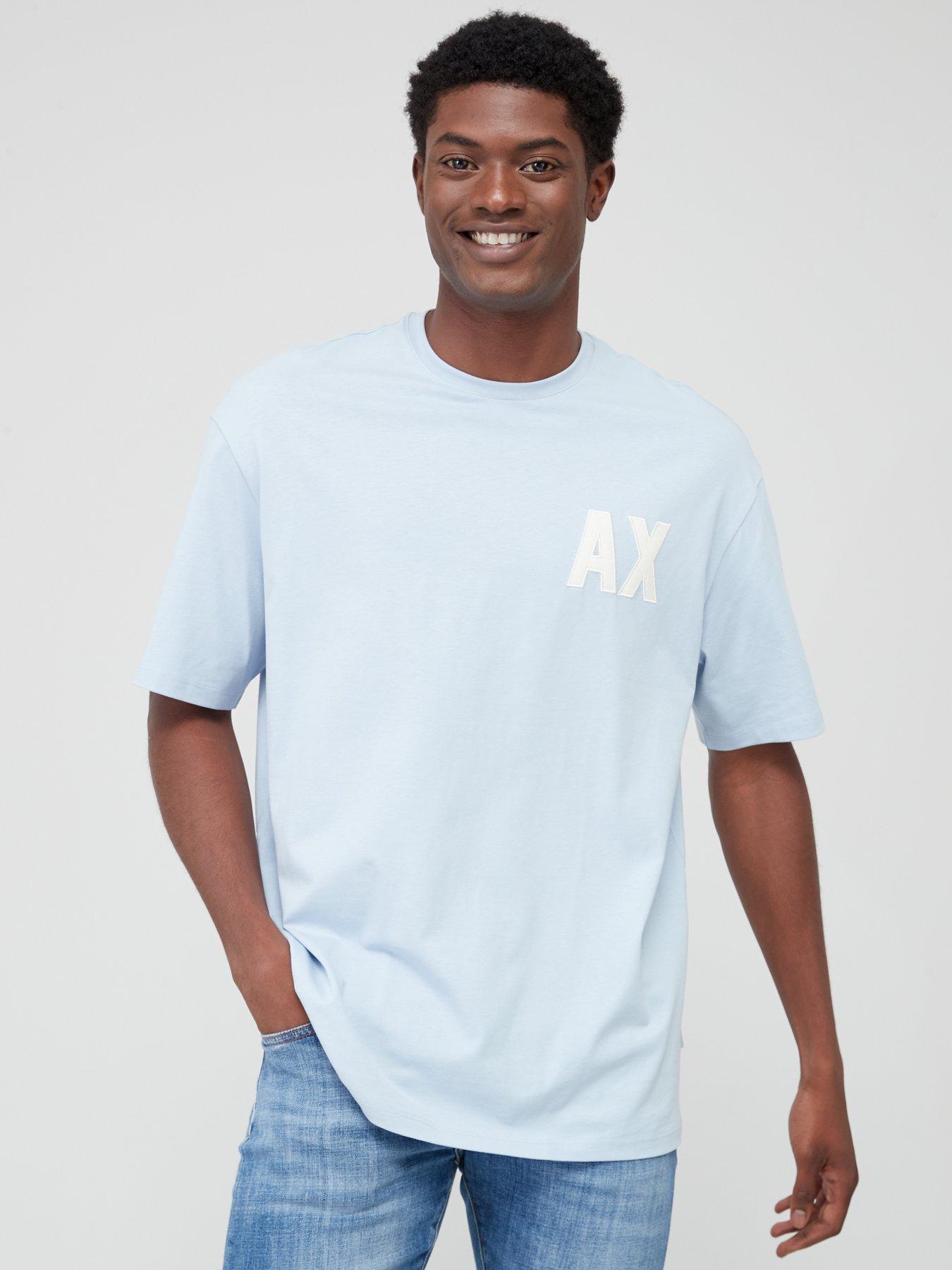 Armani Exchange AX Logo T Shirt Light Blue Very Ireland