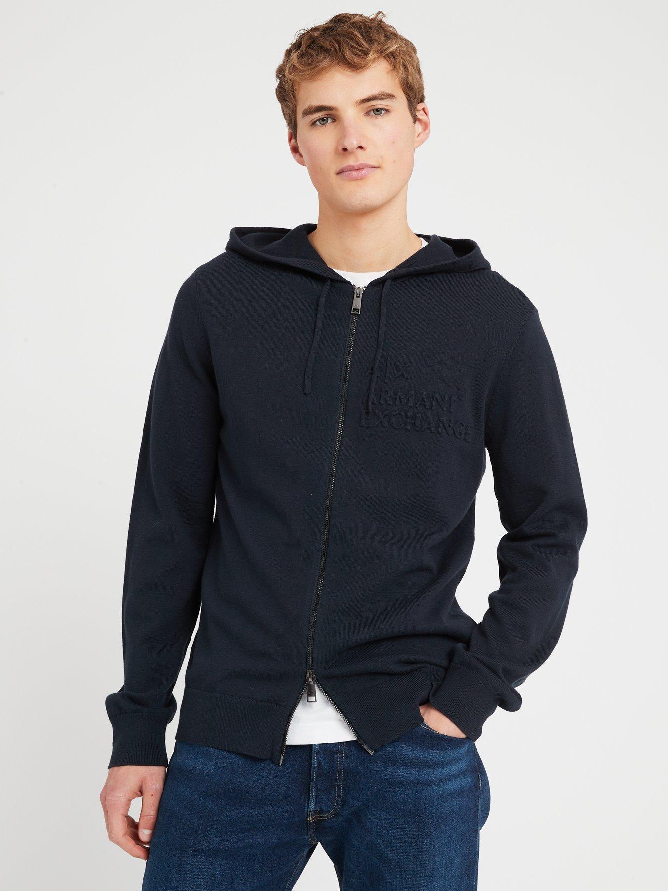 Navy store armani hoodie